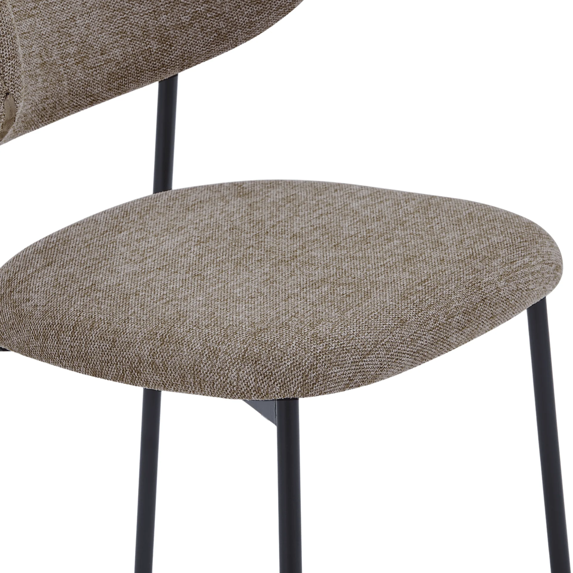 Chaise de salle à manger Lucinda - Tissu sable - Image 6