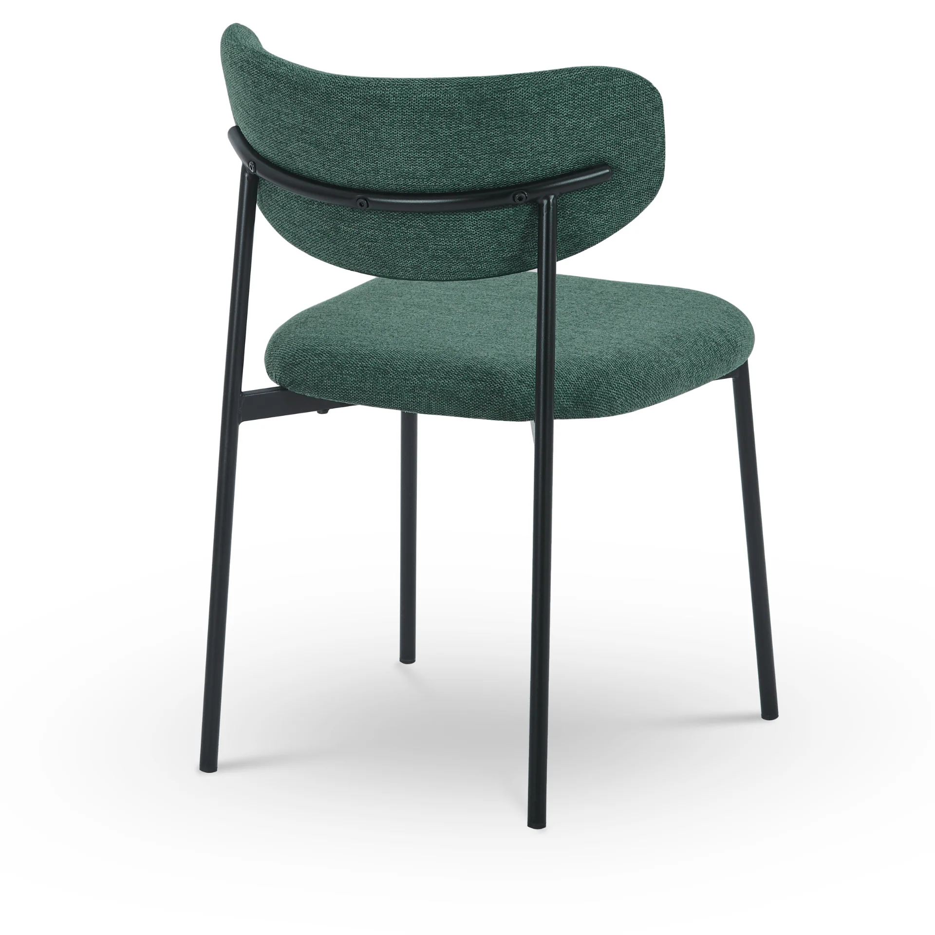 Chaise de salle à manger Lucinda - Tissu vert - Image 3