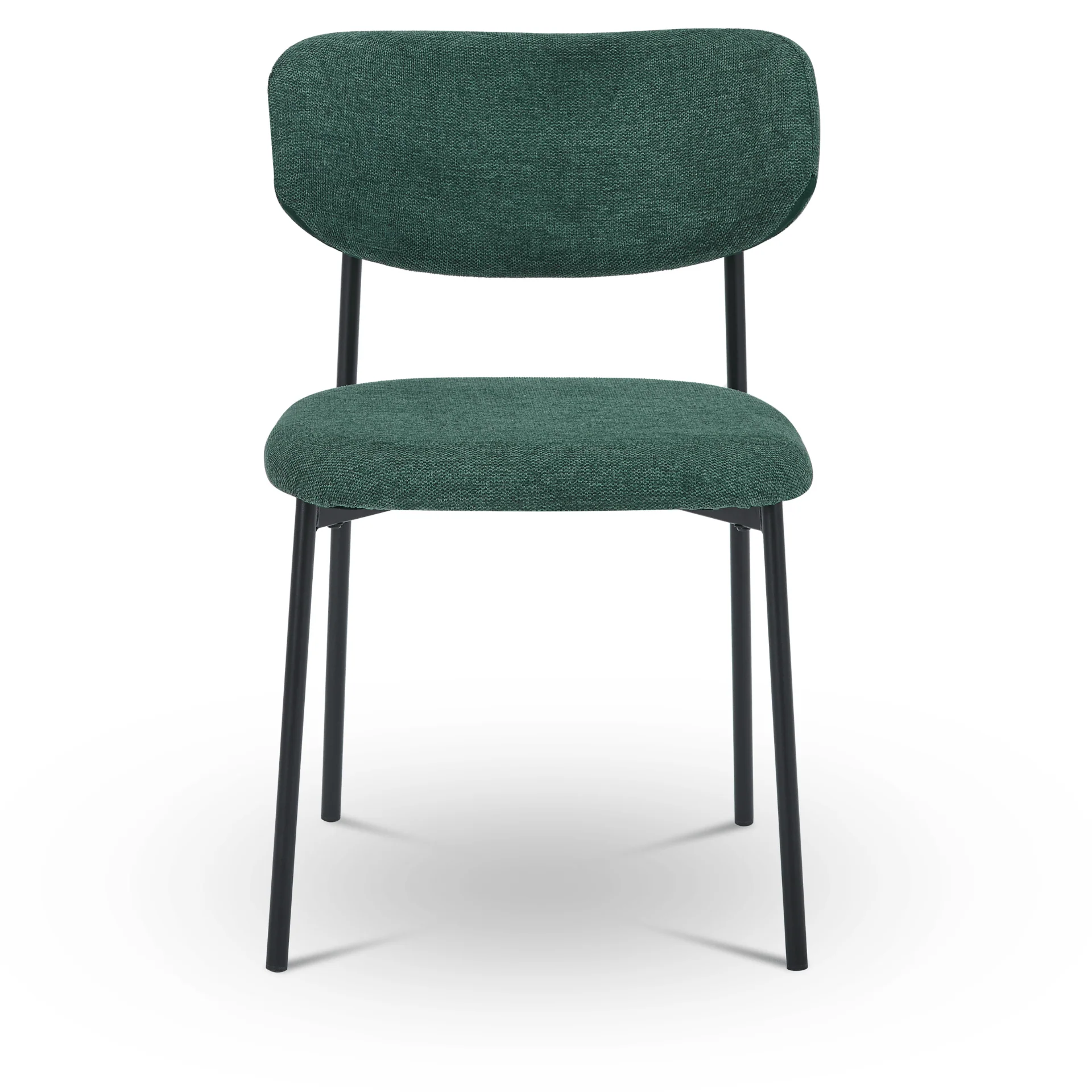 Chaise de salle à manger Lucinda - Tissu vert - Image 5