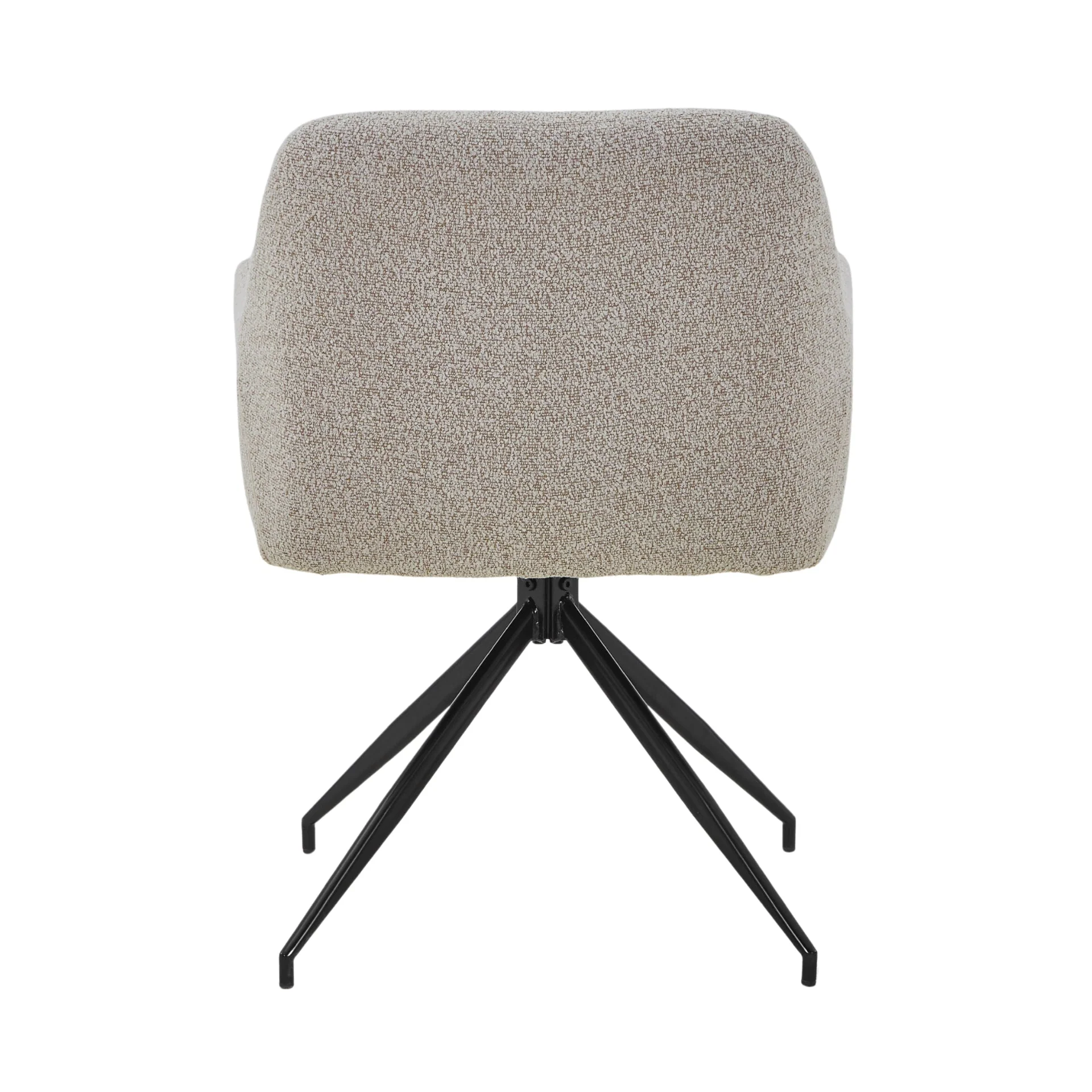 Ofelia chaise de salle à manger - Beige Boucle Avec Pivot 360 degrés - Image 3