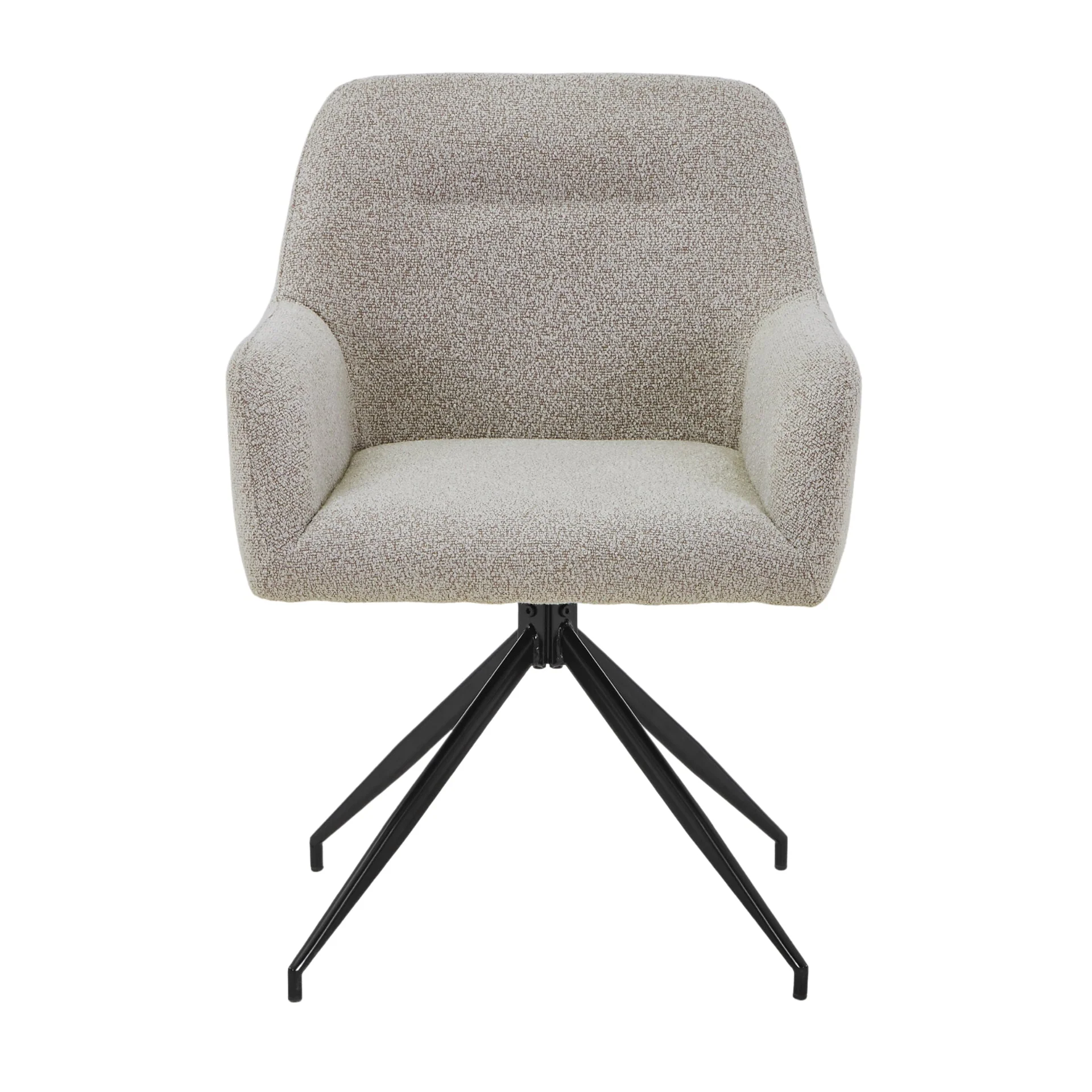 Ofelia chaise de salle à manger - Beige Boucle Avec Pivot 360 degrés - Image 4