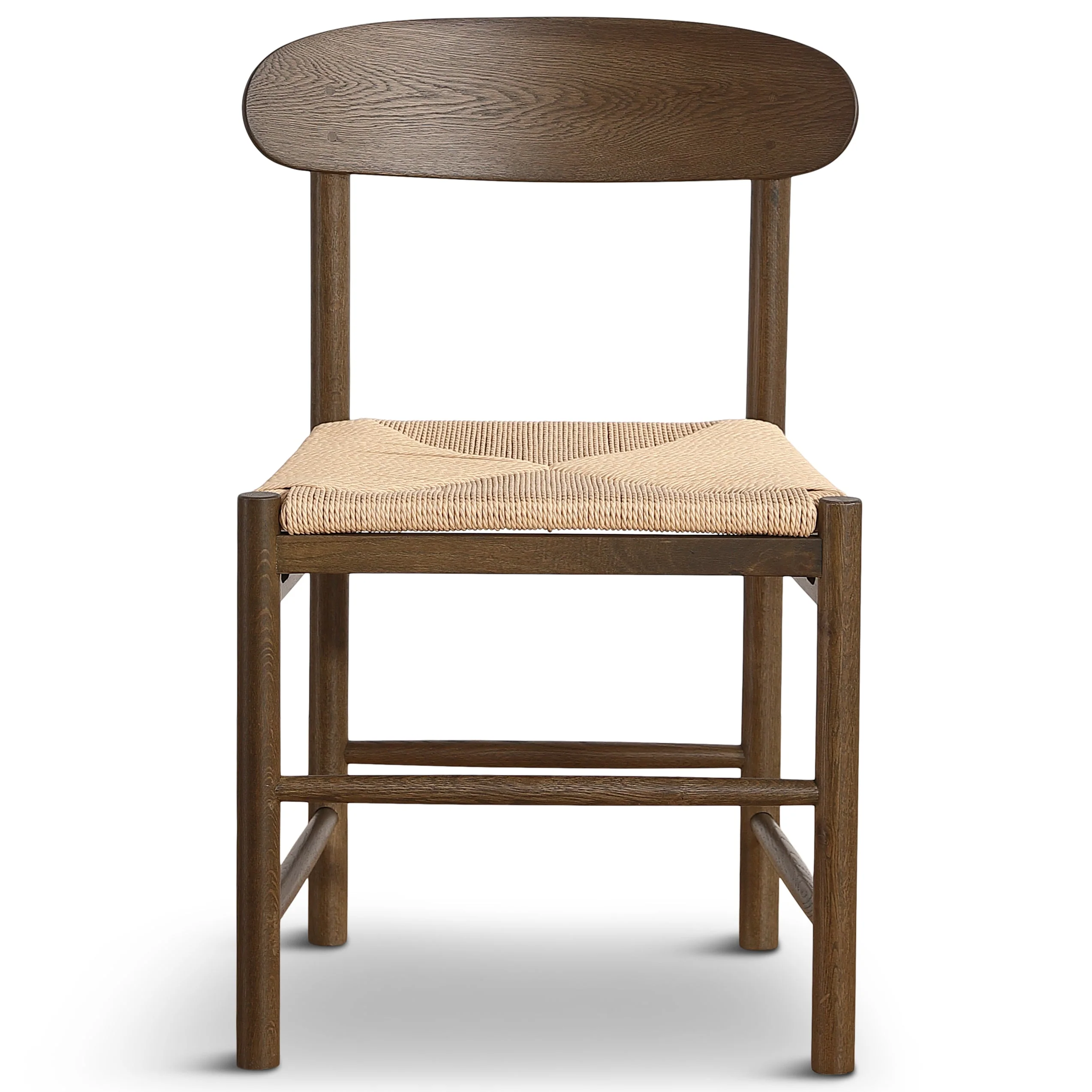 Madison - Chaise en bois en chêne fumé avec assise tressée - Image 10