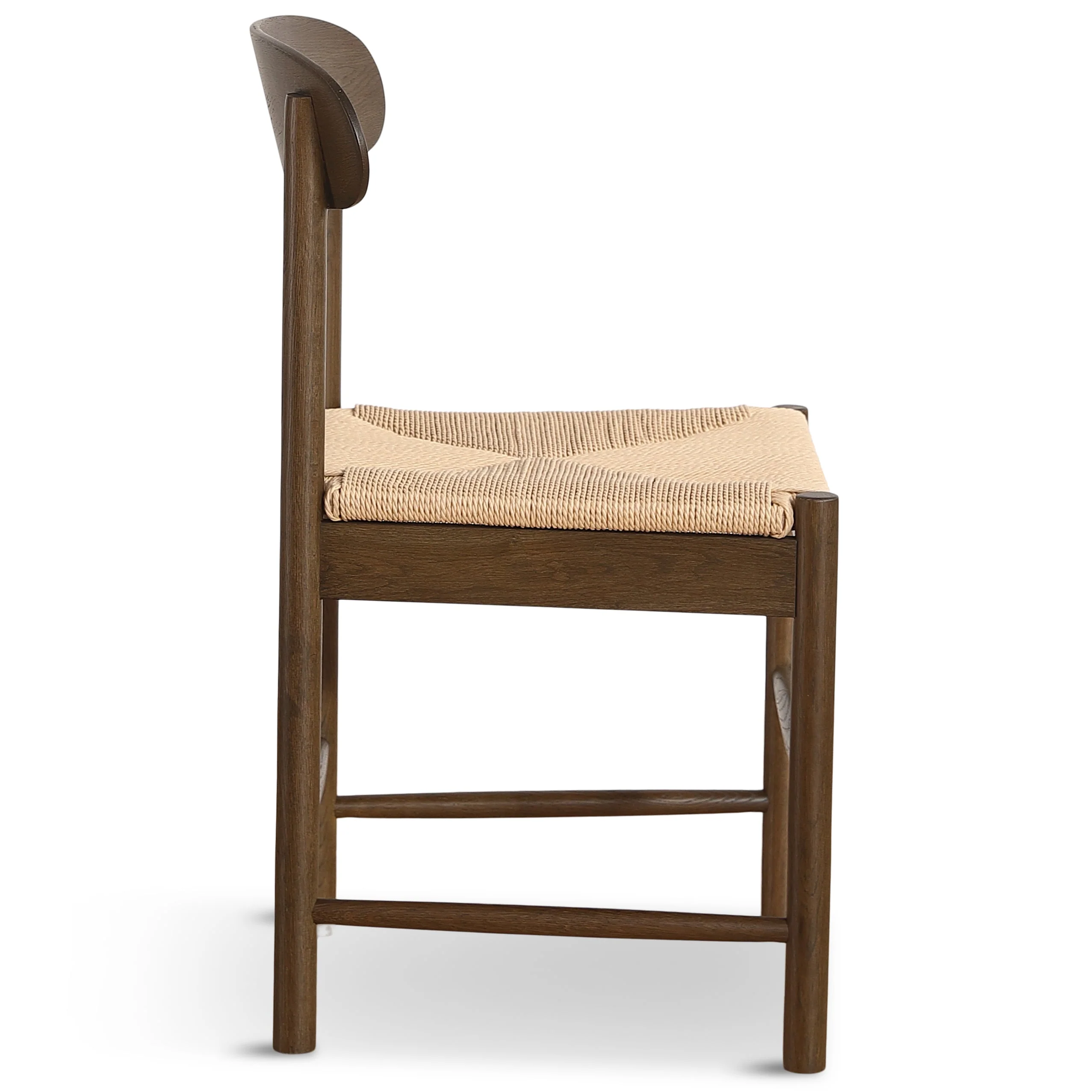 Madison - Chaise en bois en chêne fumé avec assise tressée - Image 7