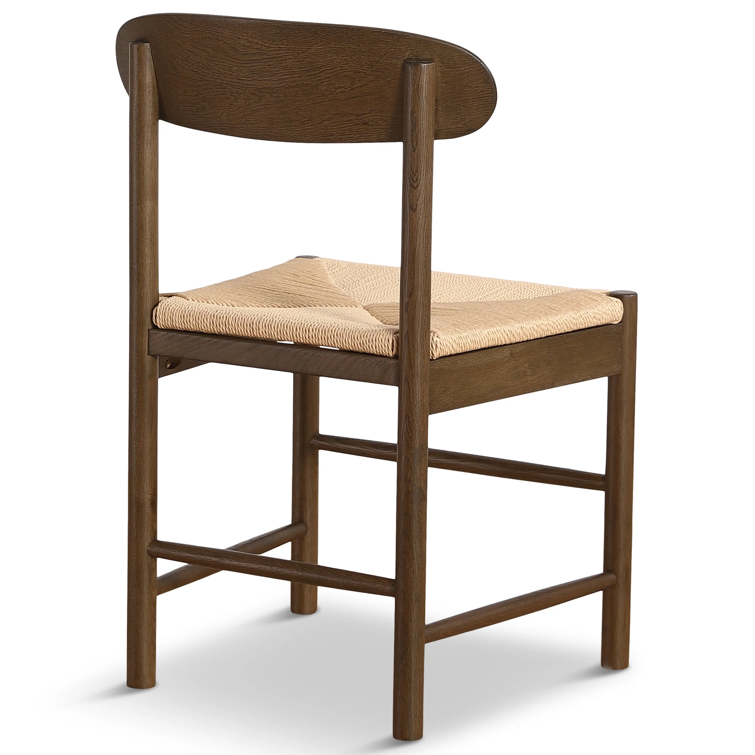 Madison - Chaise en bois en chêne fumé avec assise tressée - Image 8