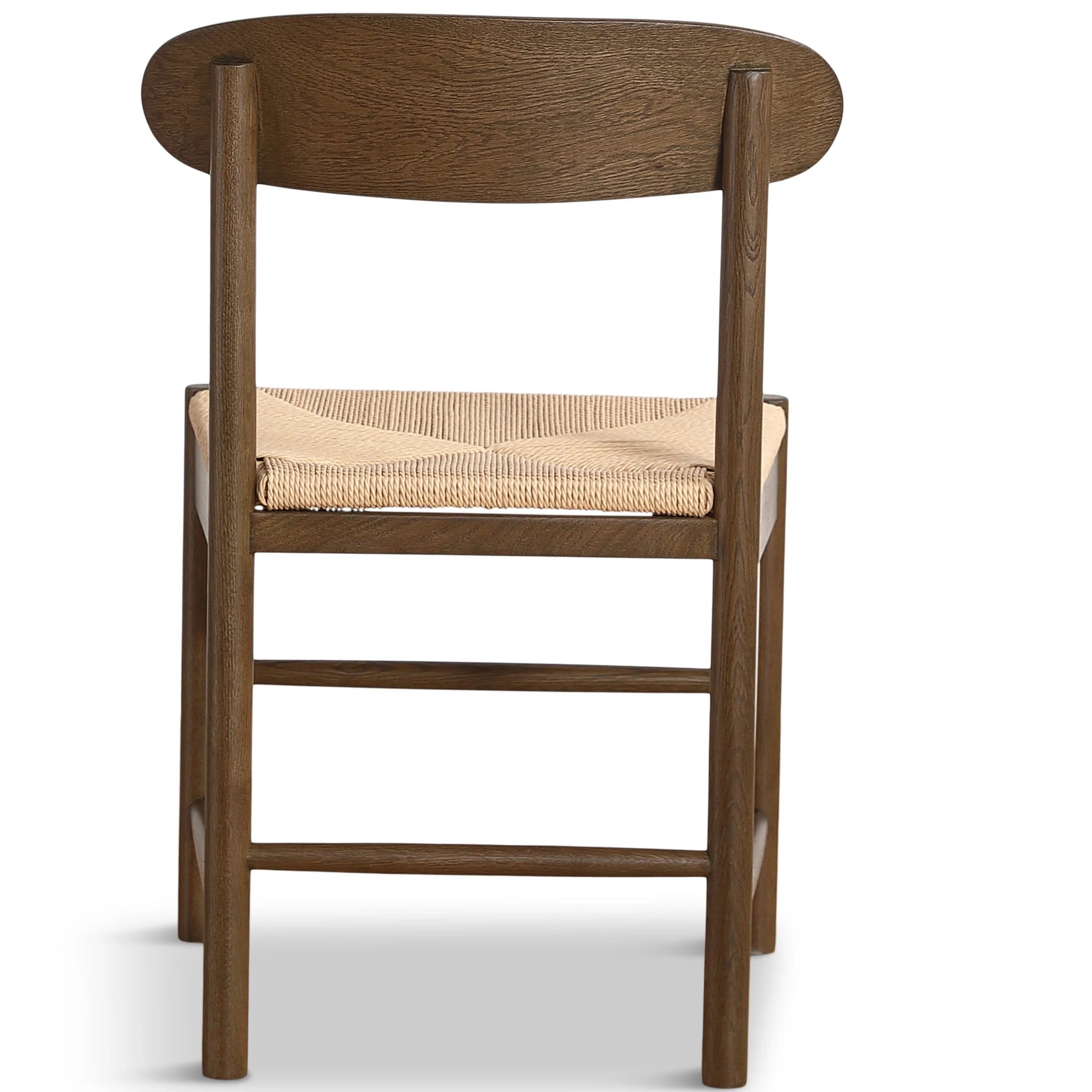 Madison - Chaise en bois en chêne fumé avec assise tressée - Image 9
