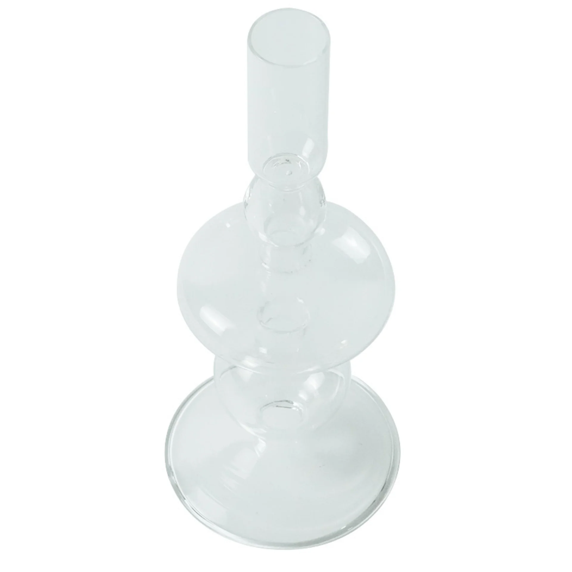 Chicka bougeoir en verre transparent 21 cm - Image 2