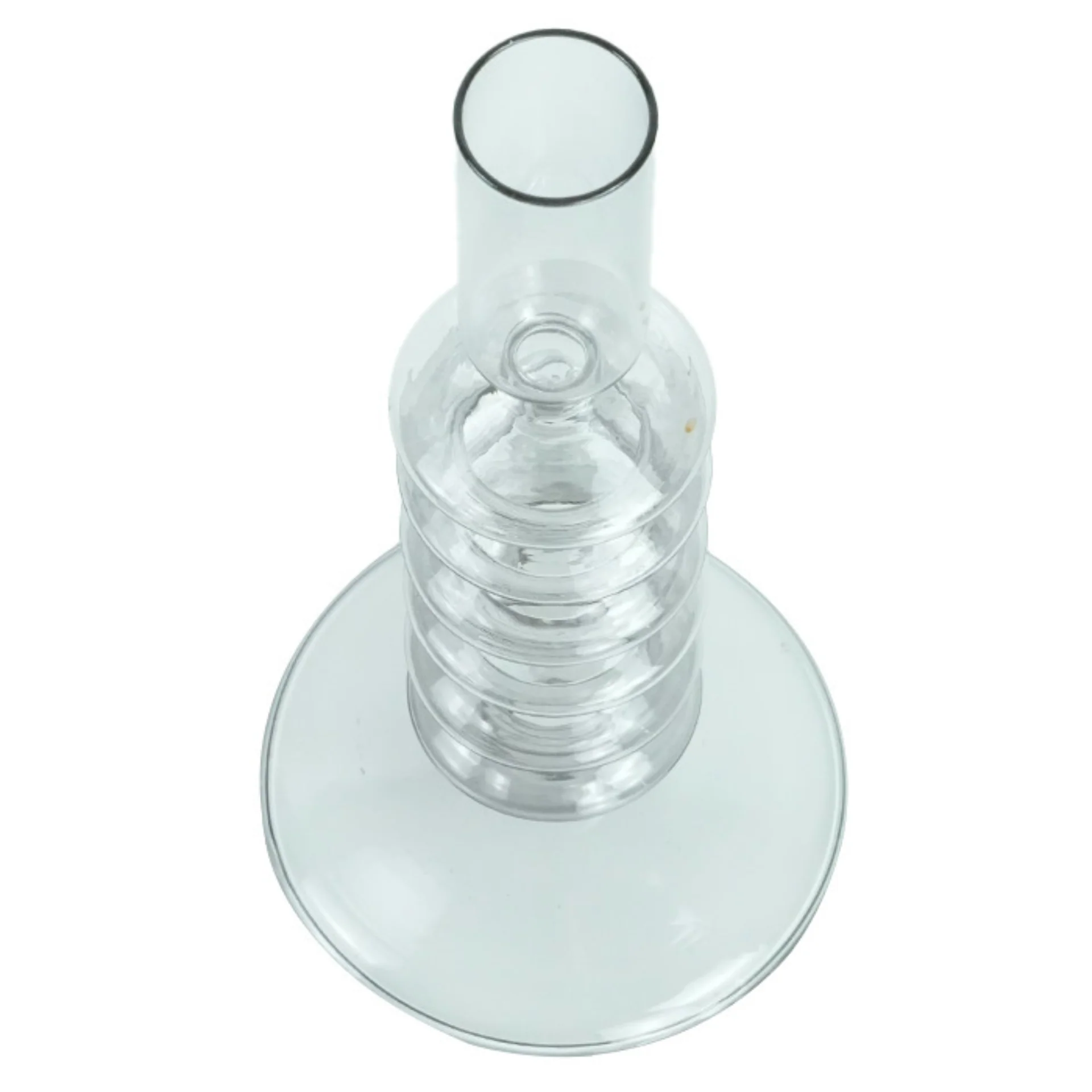 Chili porte-bougie en verre gris 21 cm - Image 2