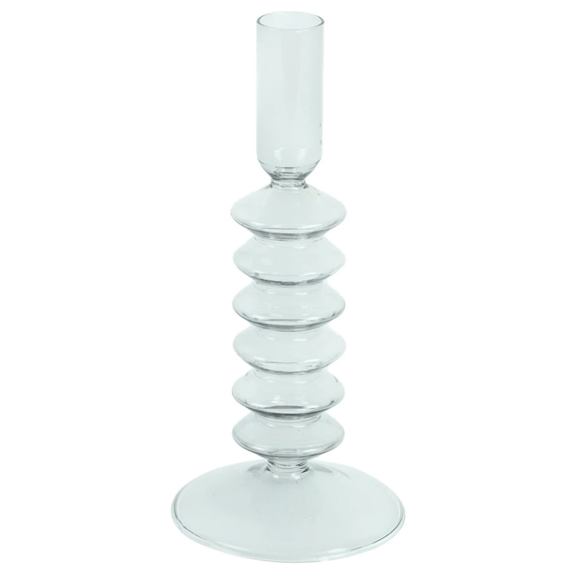 Chili porte-bougie en verre gris 21 cm - Image 3