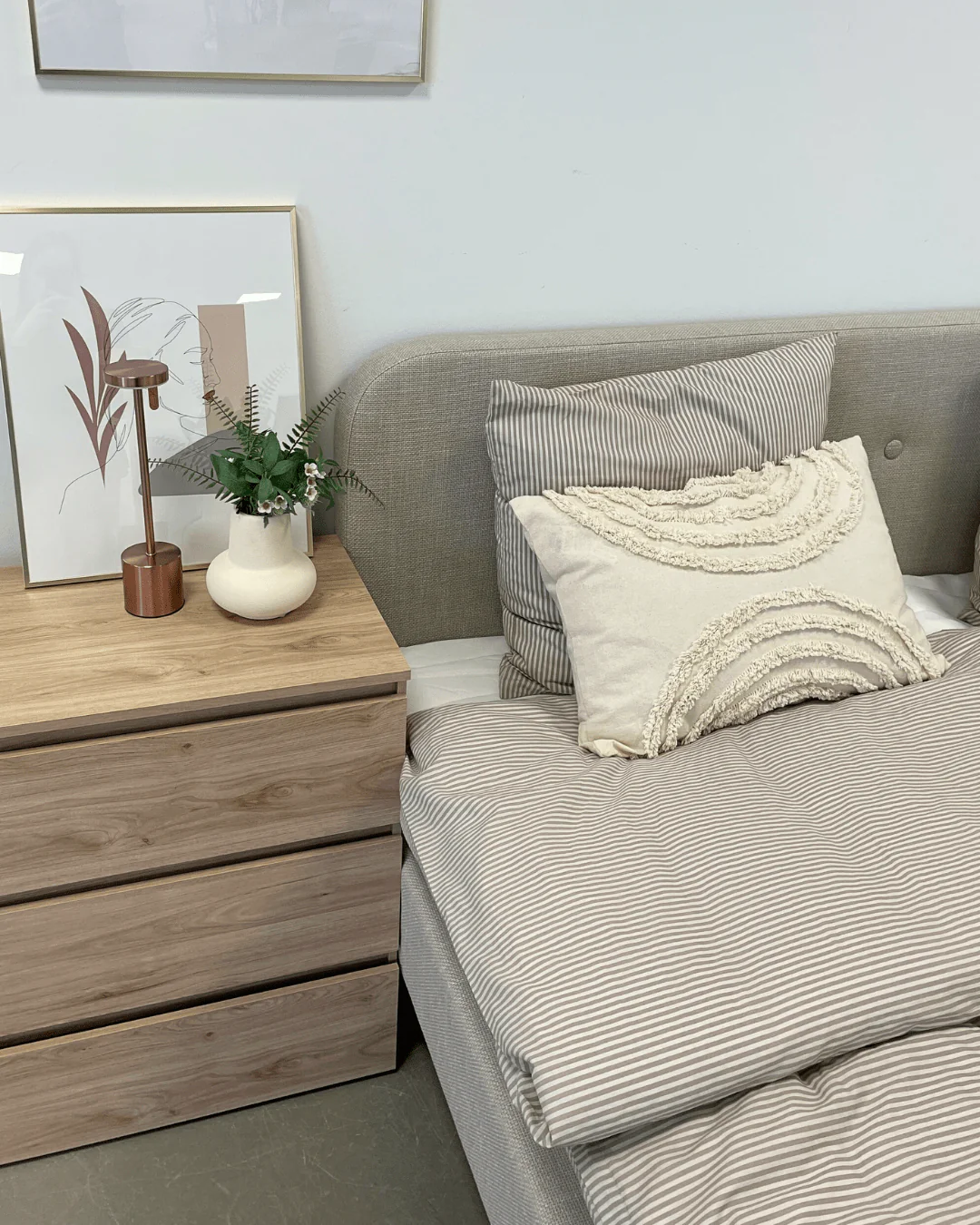 Cadre de lit Christian en beige 140x200 cm - Image 4