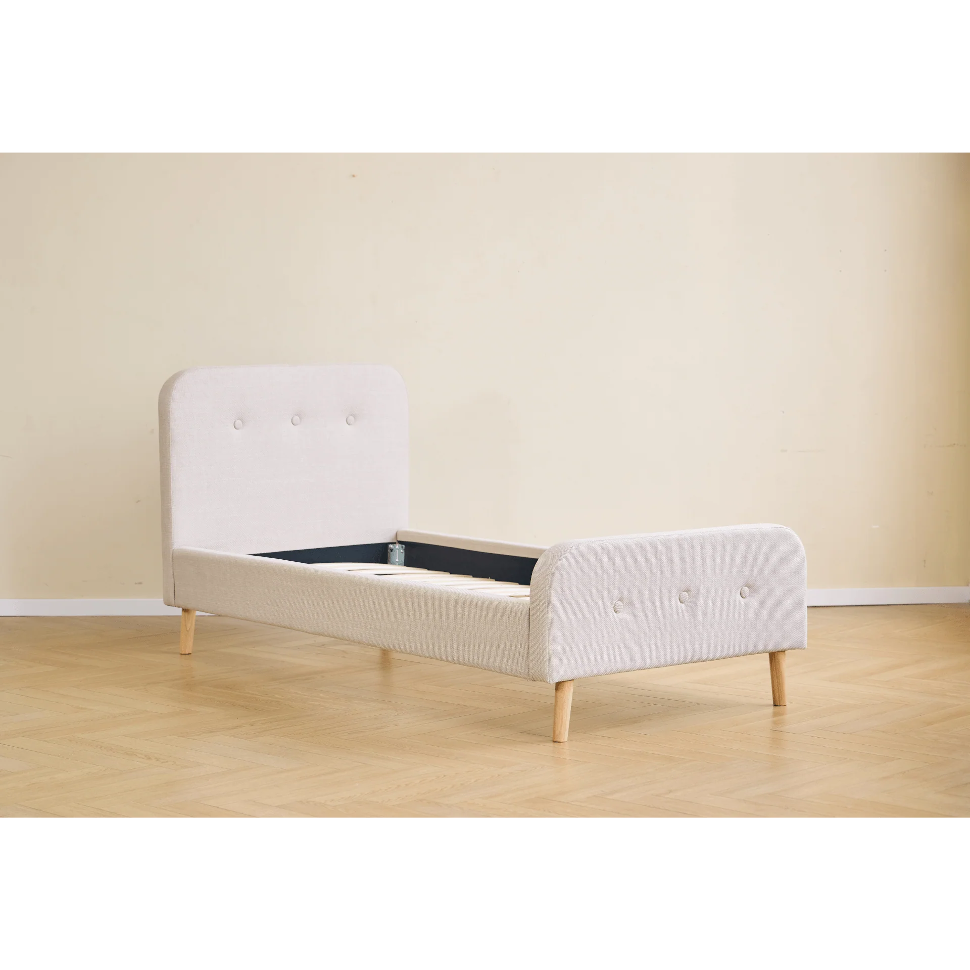 Cadre de lit Christian en beige 90x200 cm