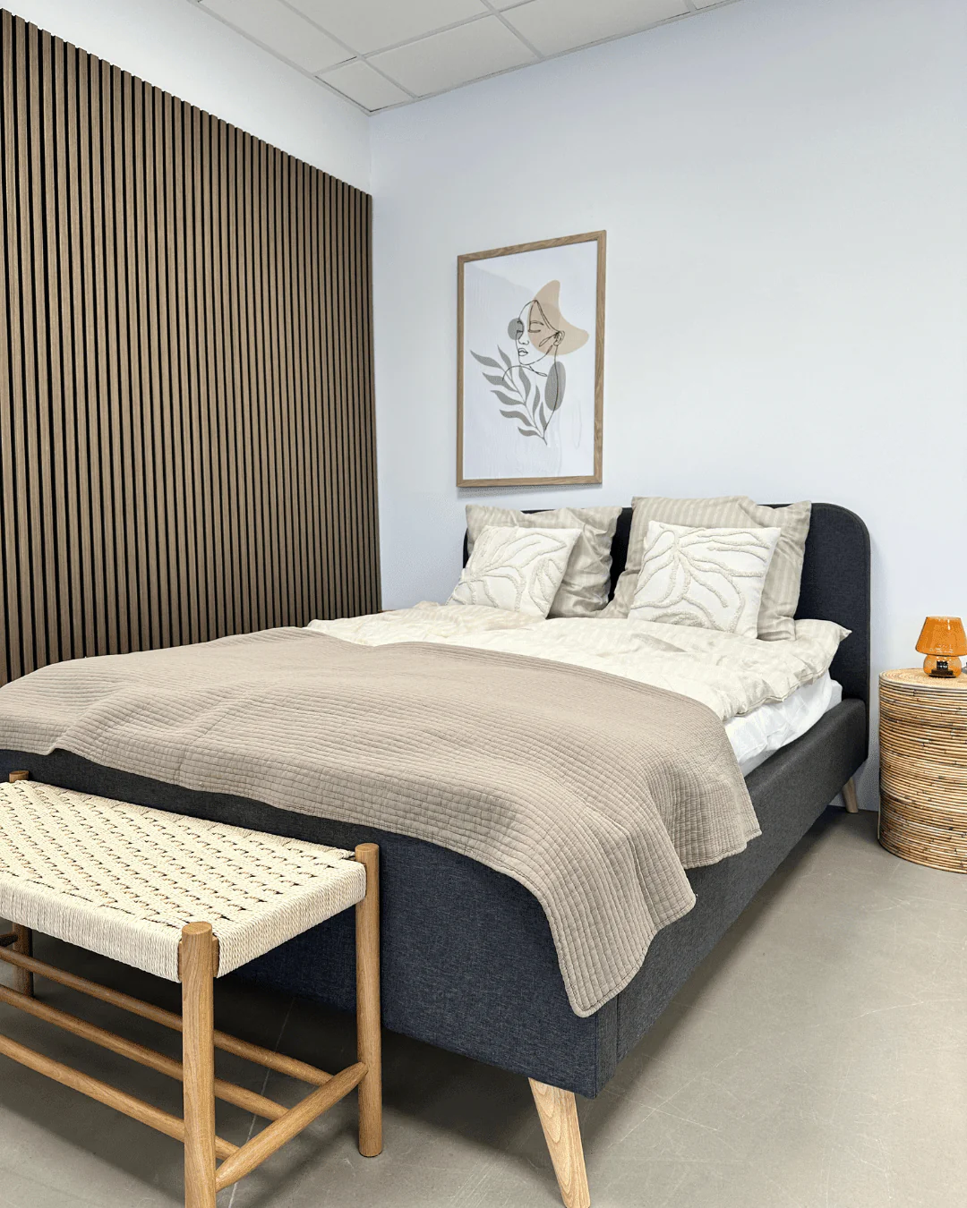 Cadre de lit Christian en gris 140x200 cm - Image 3