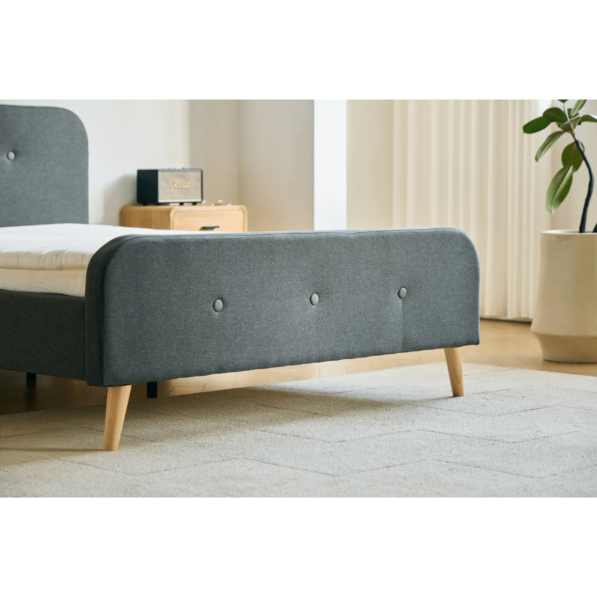 Cadre de lit Christian en gris 140x200 cm - Image 8