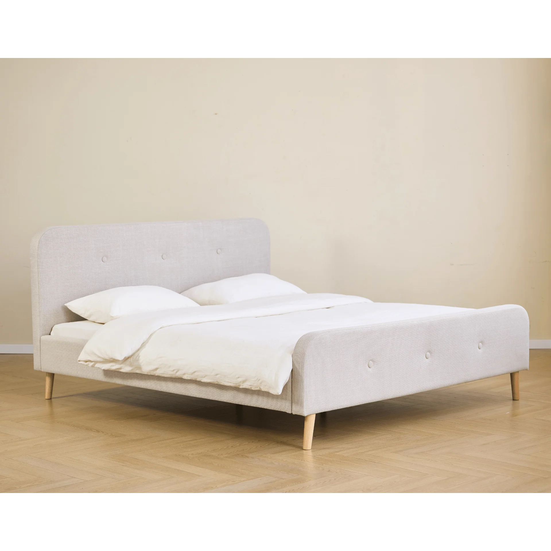 Lit Christian en beige 180x200 cm incl. lattes de lit et matelas