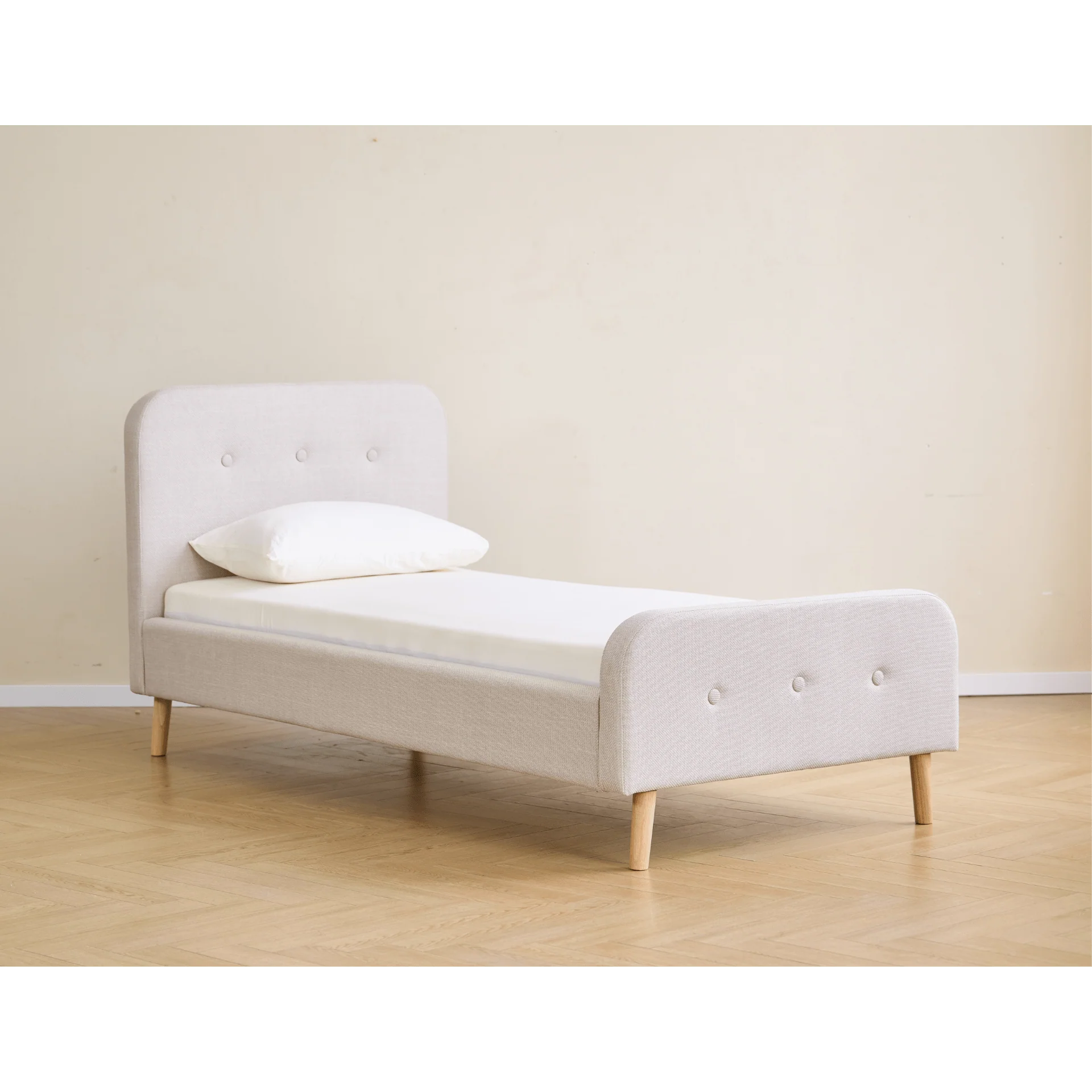 Lit Christian en beige 90x200 cm incl. lattes de lit et matelas