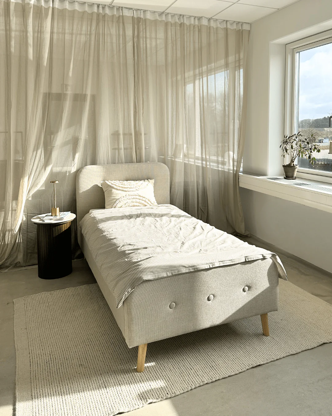 Lit Christian en beige 90x200 cm incl. lattes de lit et matelas - Image 4