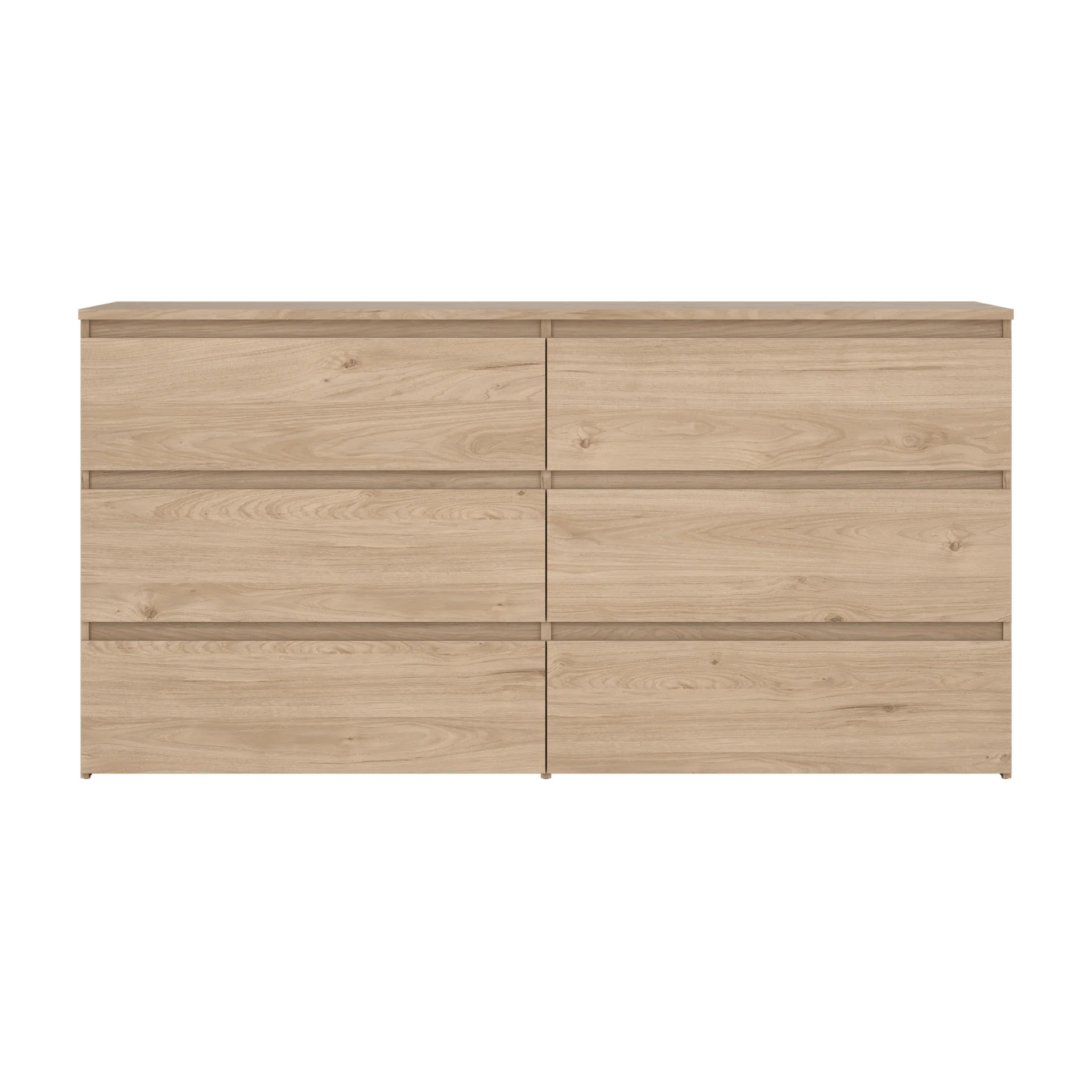 Maise commode H:70 x L:138 x L:41 cm avec 6 tiroirs en aspect chêne - Image 3