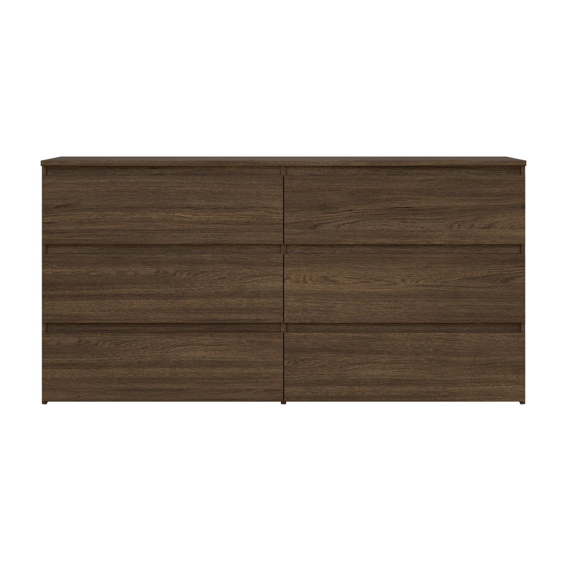 Maise commode H:70 x L:138 x L:41 cm avec 6 tiroirs en aspect chêne fumé - Image 4