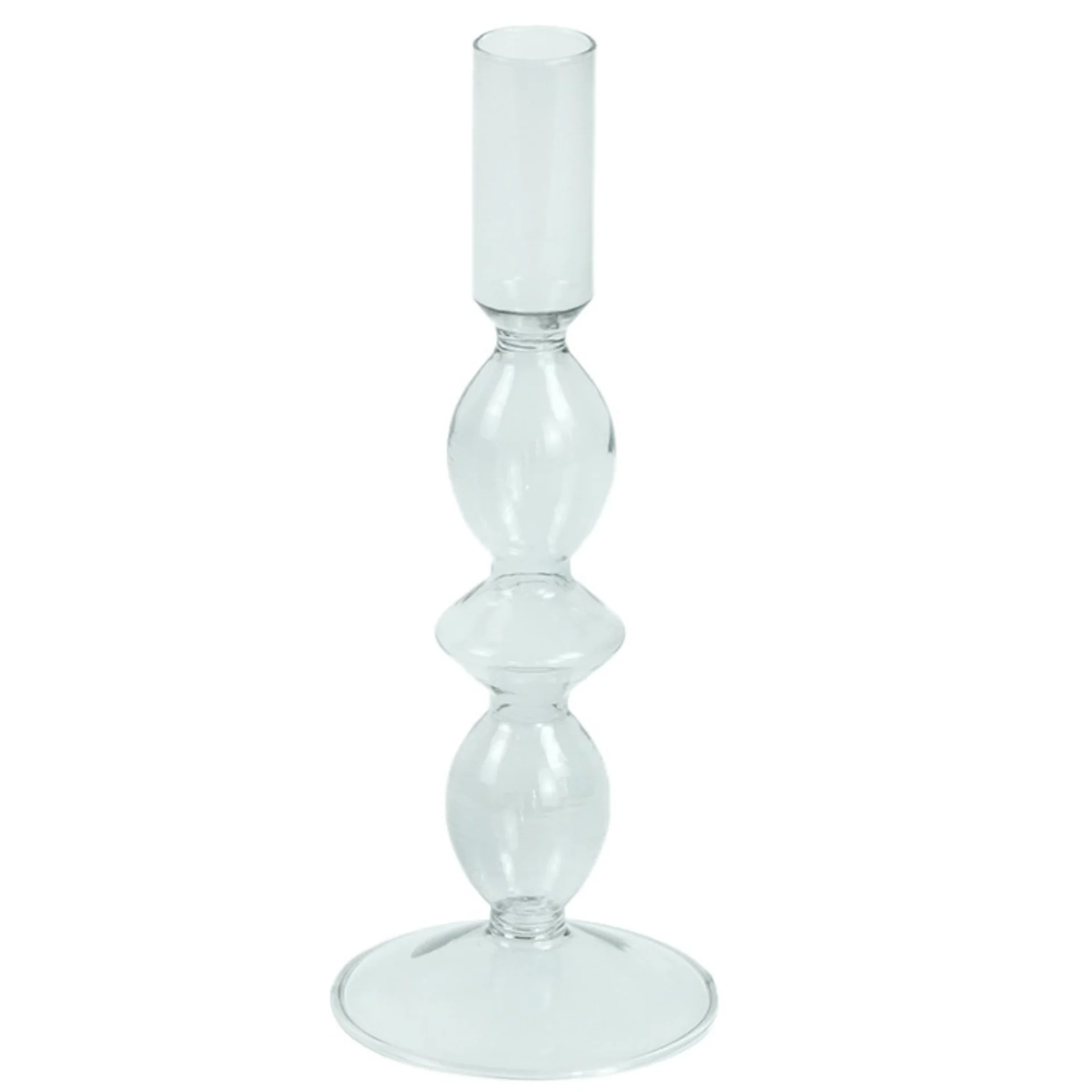 Cora porte-bougie en verre gris 20 cm - Image 3