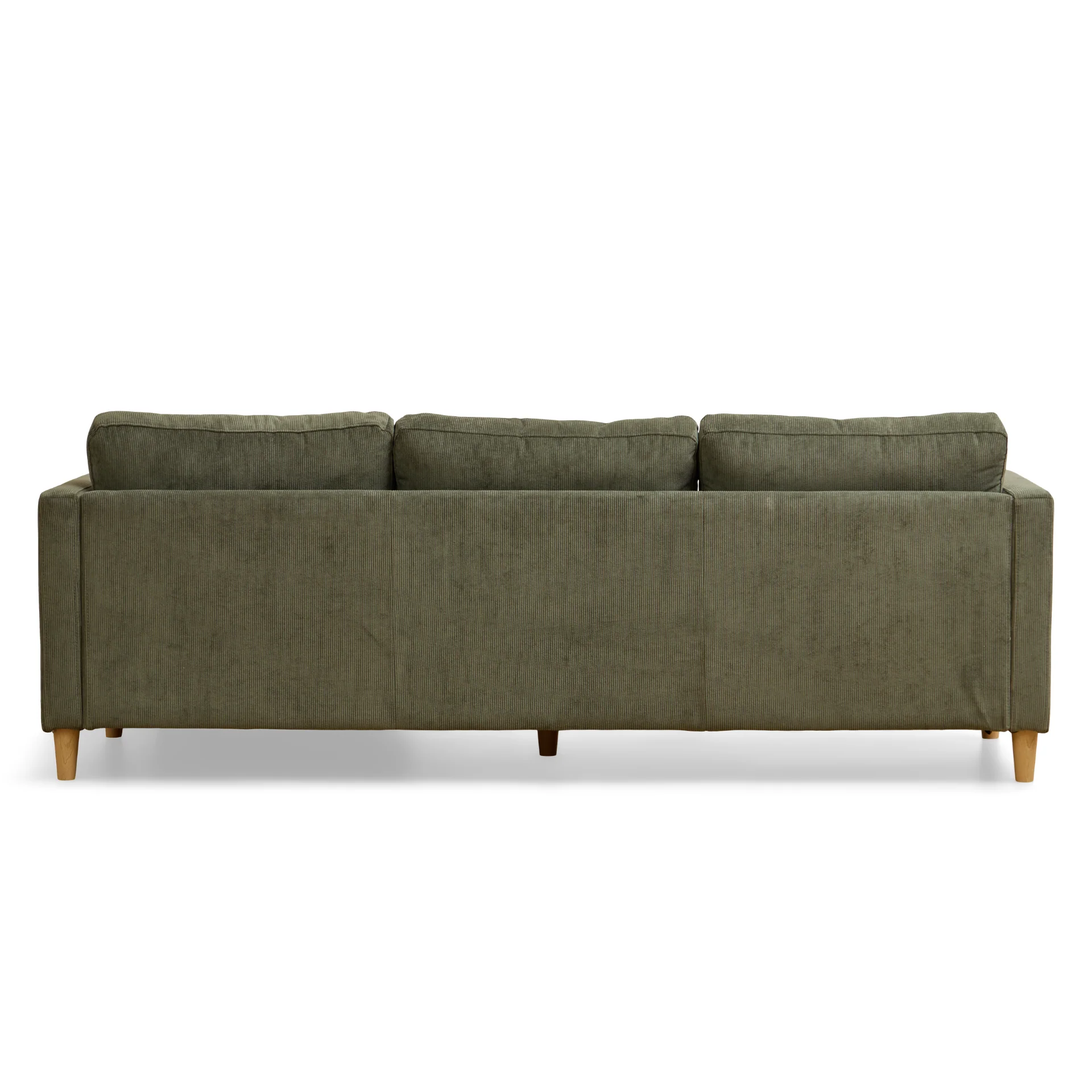 Ellis - Canapé avec méridienne réversible droite ou gauche en velours vert - L : 215 x P : 82 x H : 78 cm - Image 10