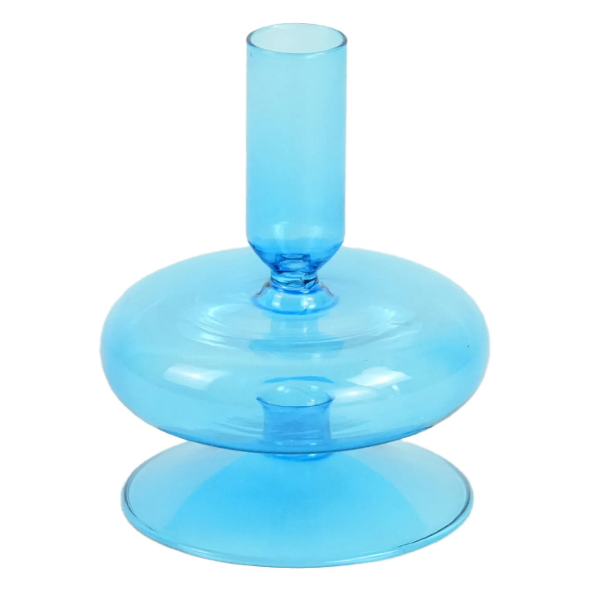 Elly bougeoir en verre bleu 12 cm - Image 2