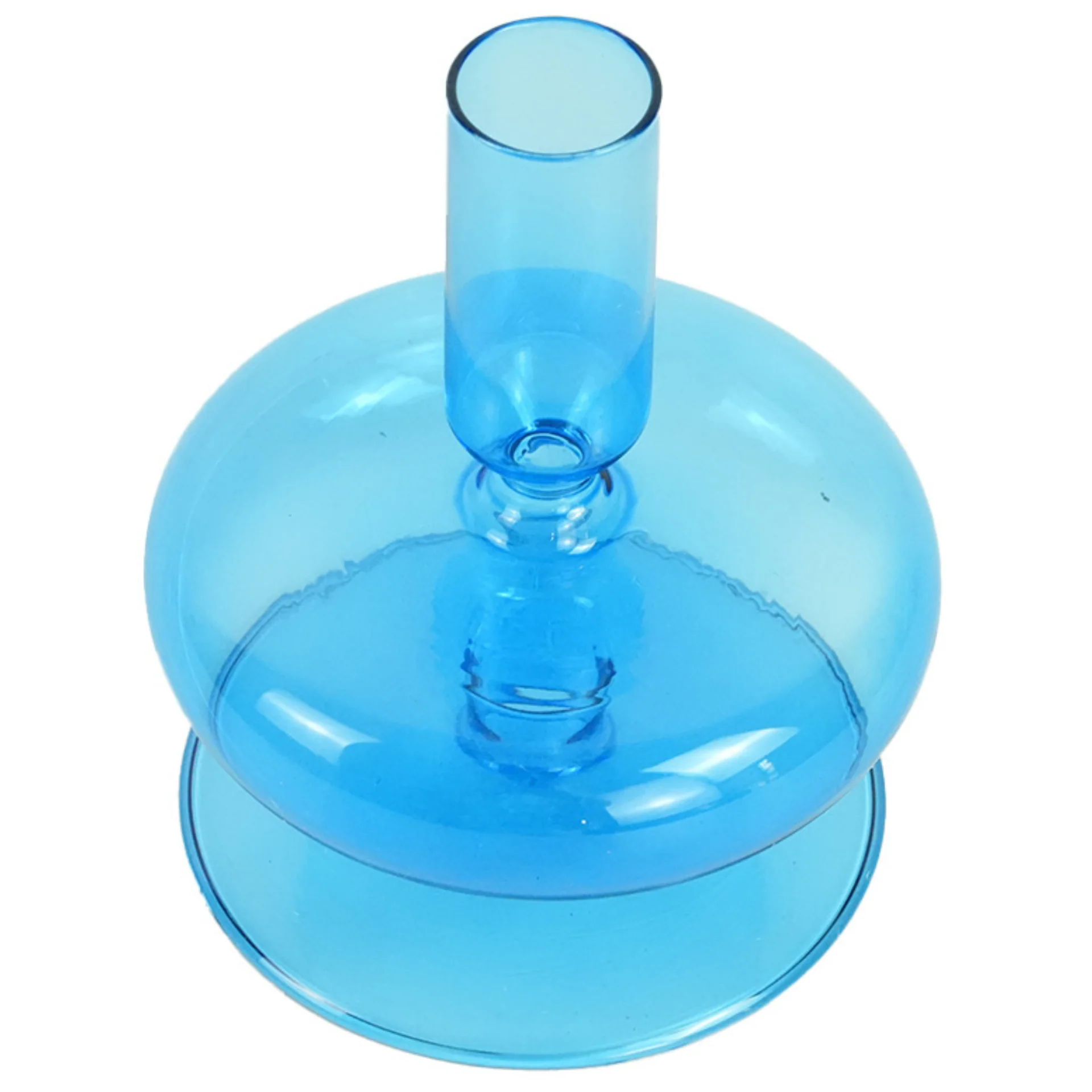 Elly bougeoir en verre bleu 12 cm - Image 3