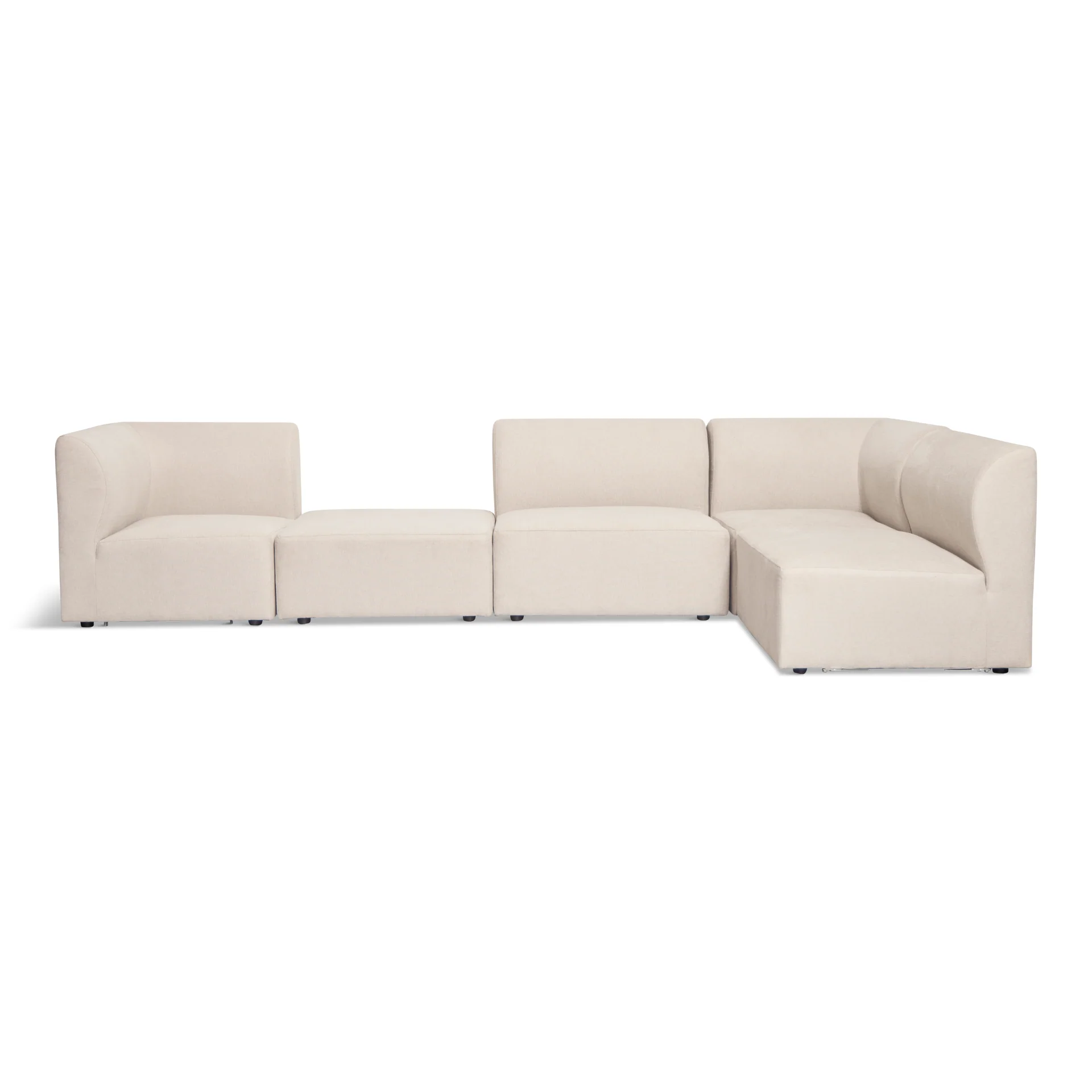 Emilia canapé modulaire en beige 4 modules L : 328 x P : 79 x H : 72 cm - Image 3