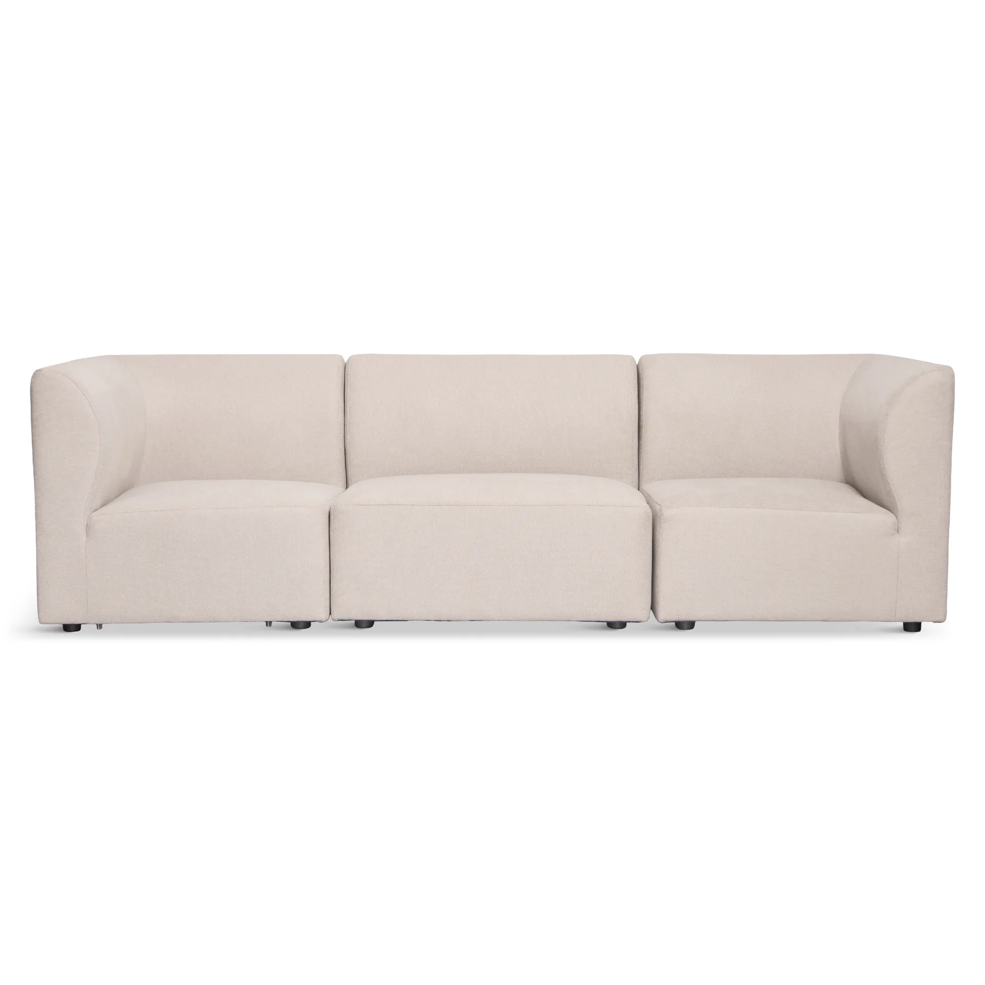 Emilia canapé modulaire en beige avec 3 modules L : 243 x P : 79 cm x H : 72 cm
