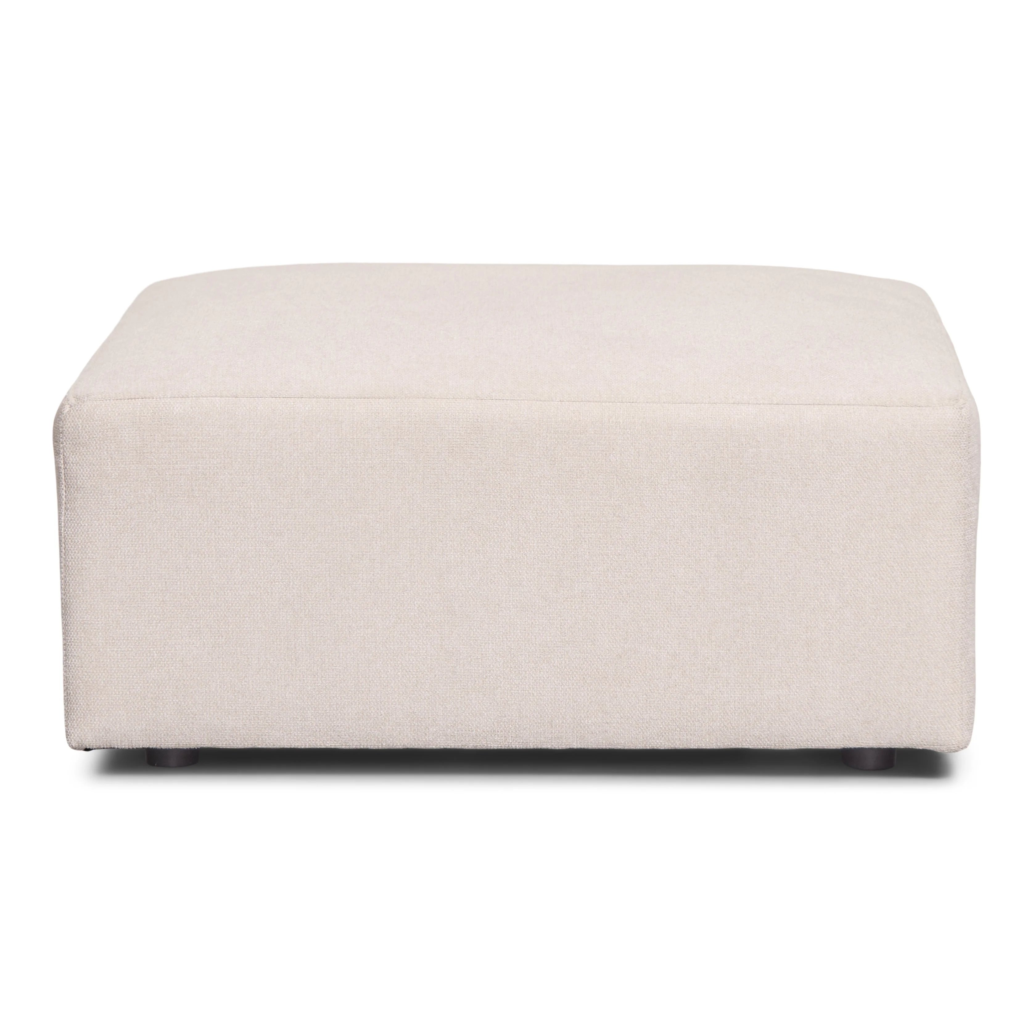 Emilia pouf en beige L : 79 x P : 79 x H : 39 cm