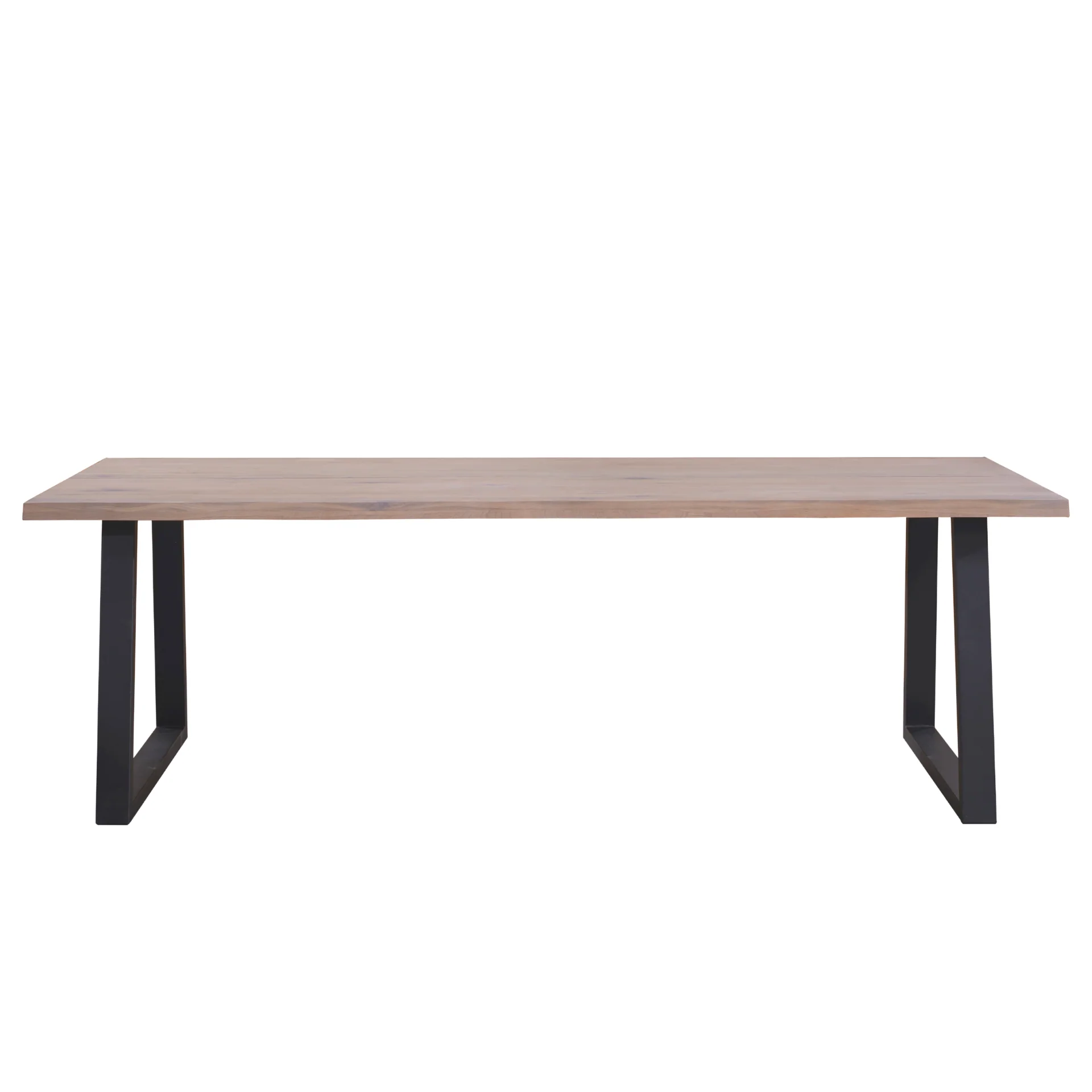 Esther - Table 200 x 95 cm en chêne blanc huilé avec pieds carrés (prête pour rallonges) - Image 2