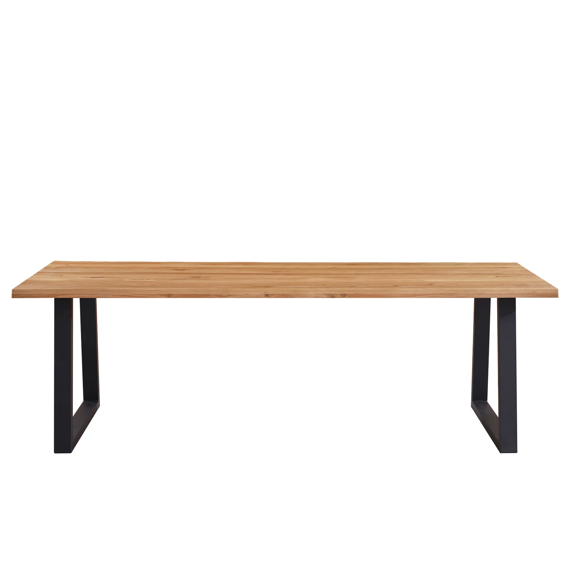 Esther - Table 200 x 95 cm en chêne naturel huilé avec pieds carrés (préparée pour rallonges) - Image 2