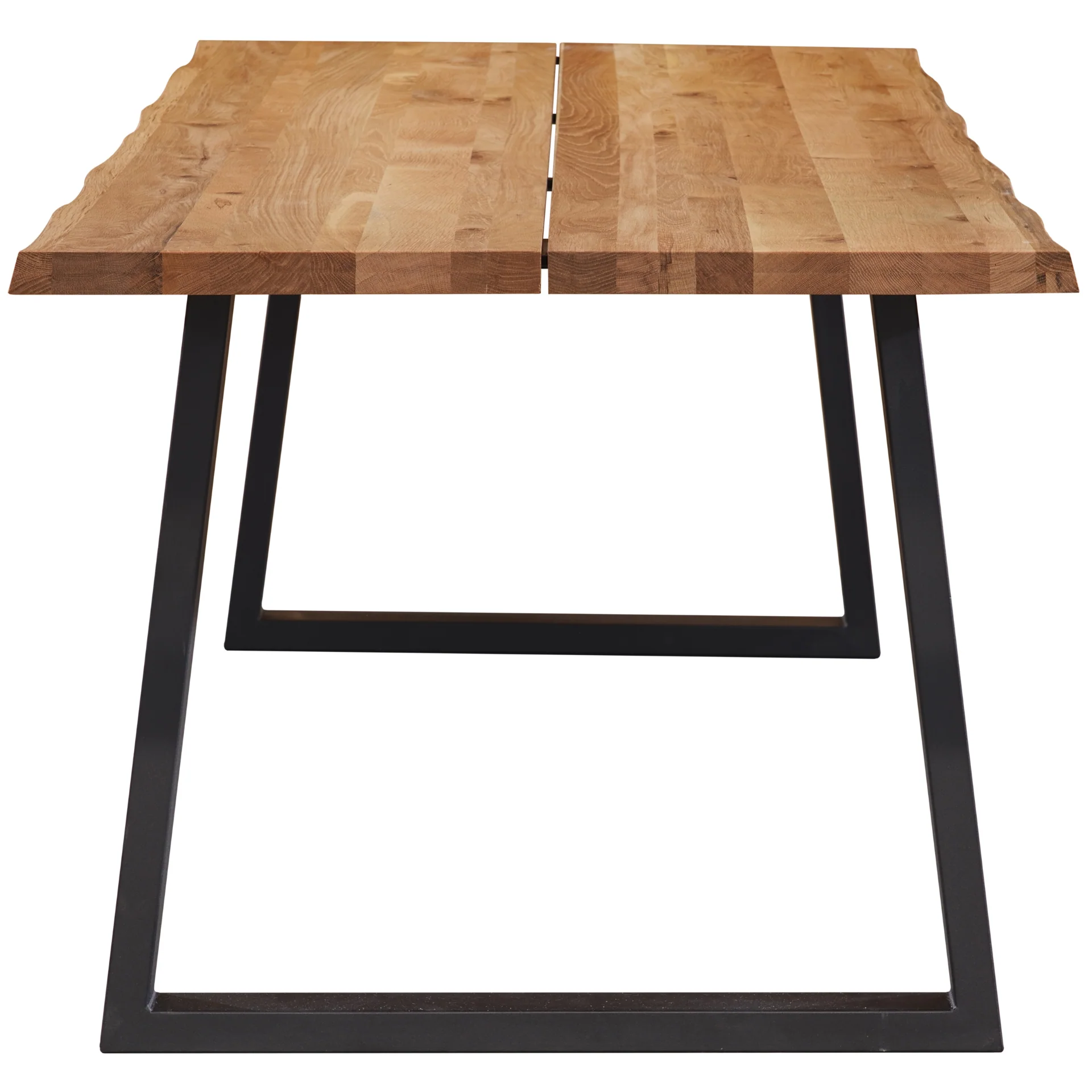 Esther - Table 200 x 95 cm en chêne naturel huilé avec pieds carrés (préparée pour rallonges) - Image 3