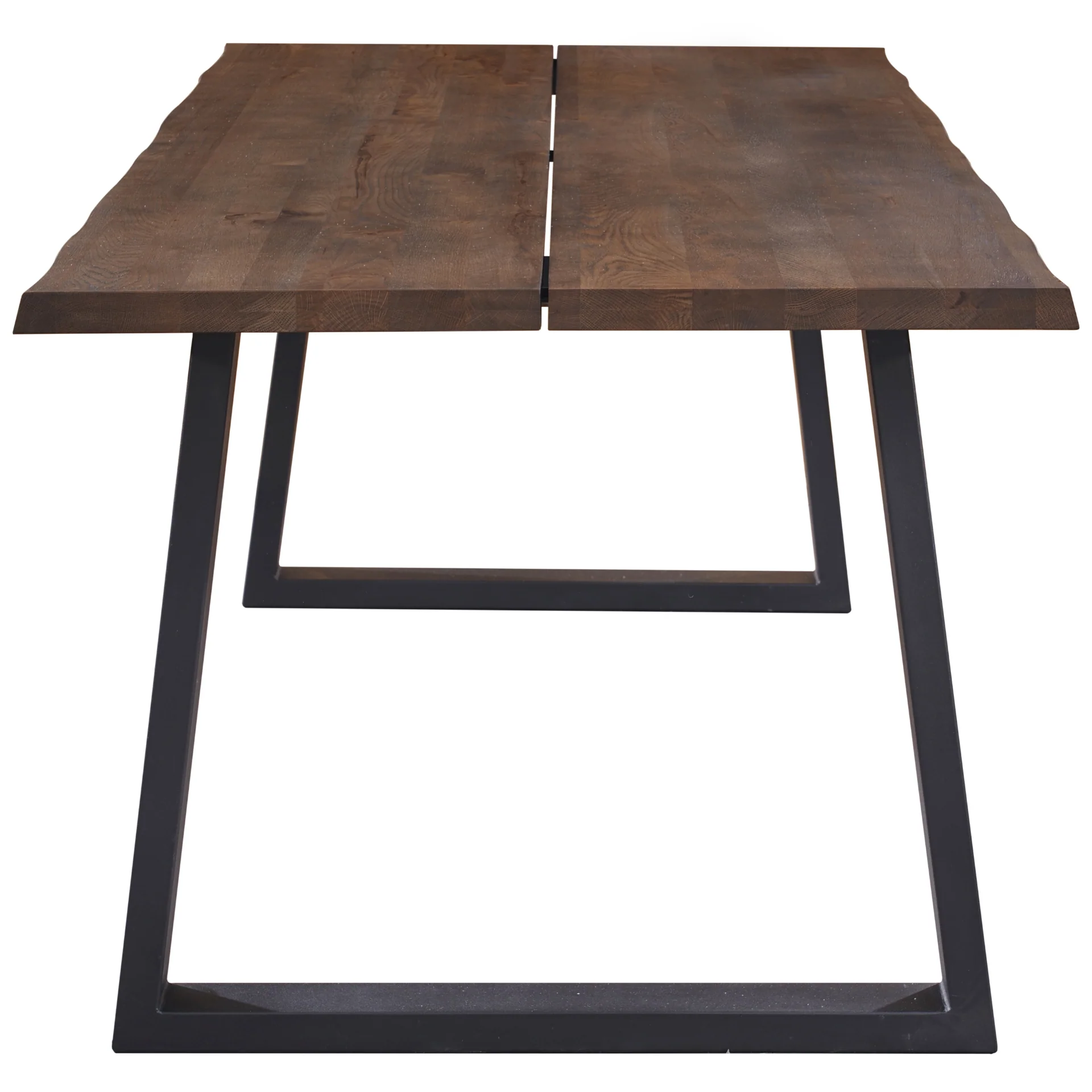 Esther - Table 200 x 95 cm finition fumée avec pieds carrés (prête pour rallonges) - Image 3