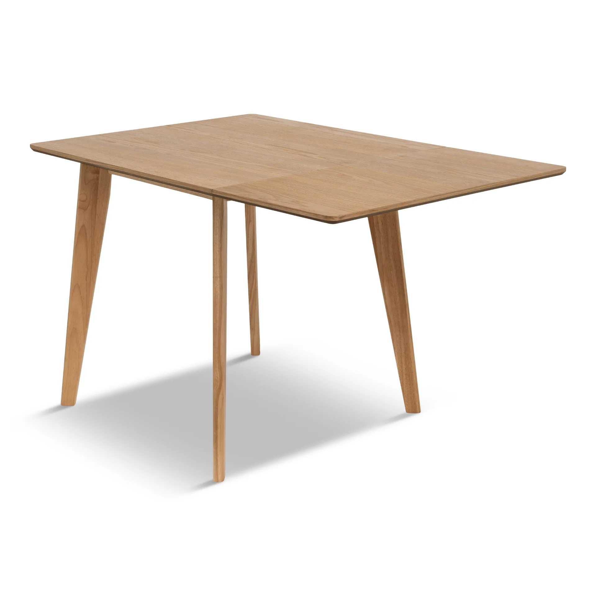 Ezra - Table à abattants en chêne avec rallonges en placage de chêne laqué - 80/120 x 80 cm - Image 5