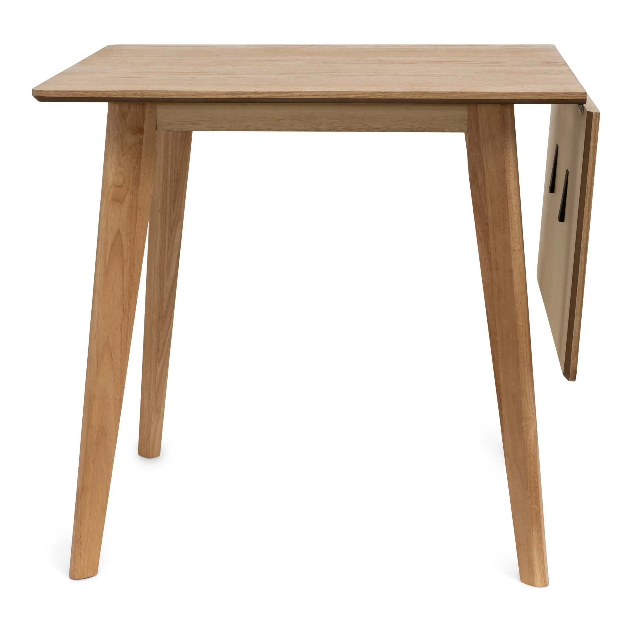 Ezra - Table à abattants en chêne avec rallonges en placage de chêne laqué - 80/120 x 80 cm - Image 6