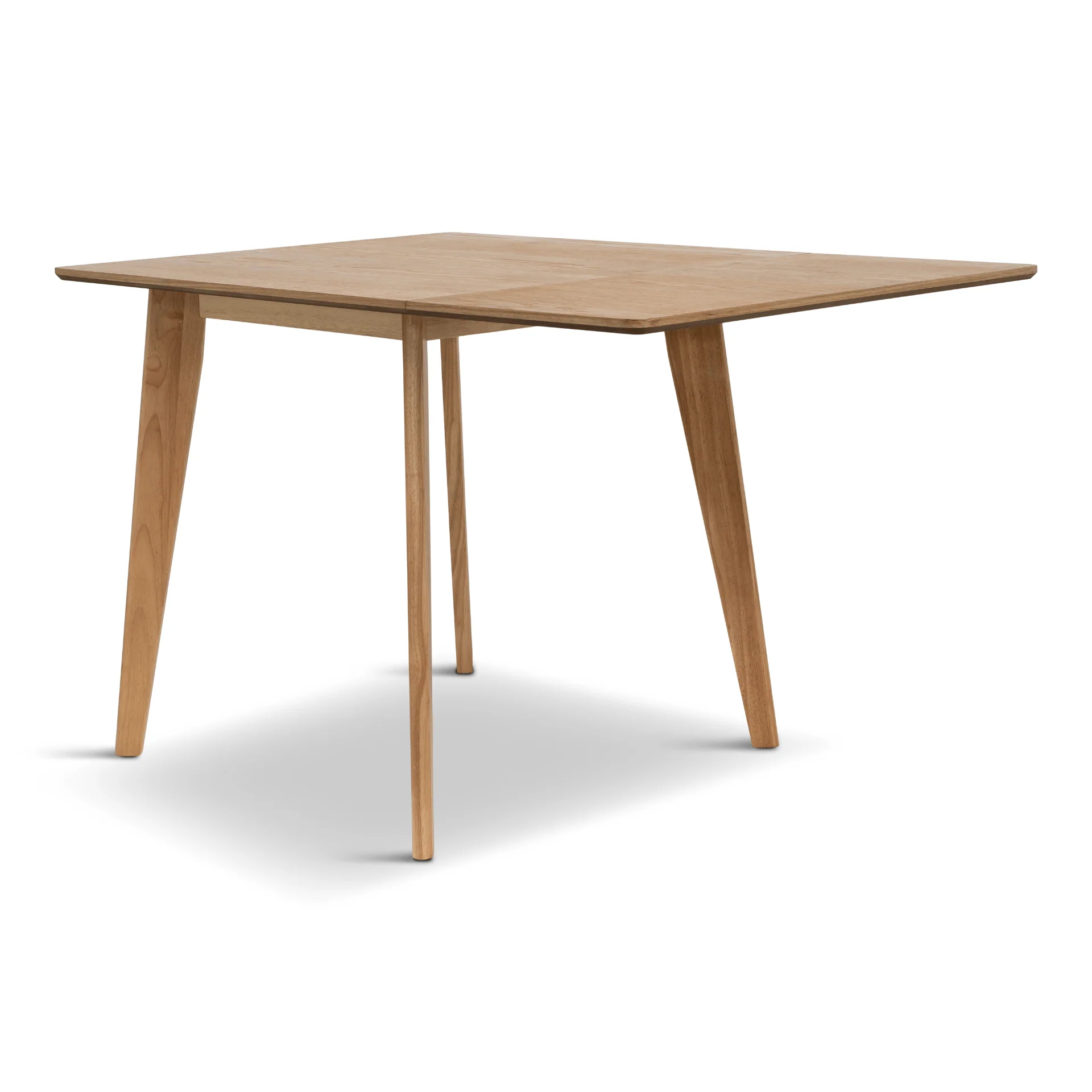 Ezra - Table à abattants en chêne avec rallonges en placage de chêne laqué - 80/120 x 80 cm - Image 7