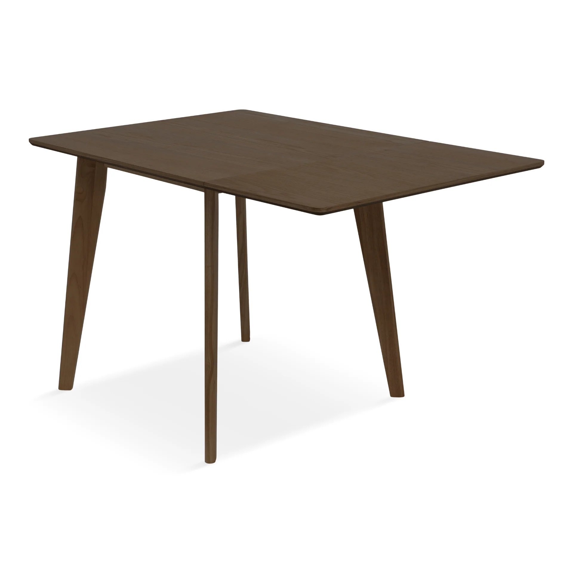 Ezra - Table de salle à manger pliante en chêne fumé avec rallonges en placage chêne laqué - 80/120 x 80 cm - Image 6