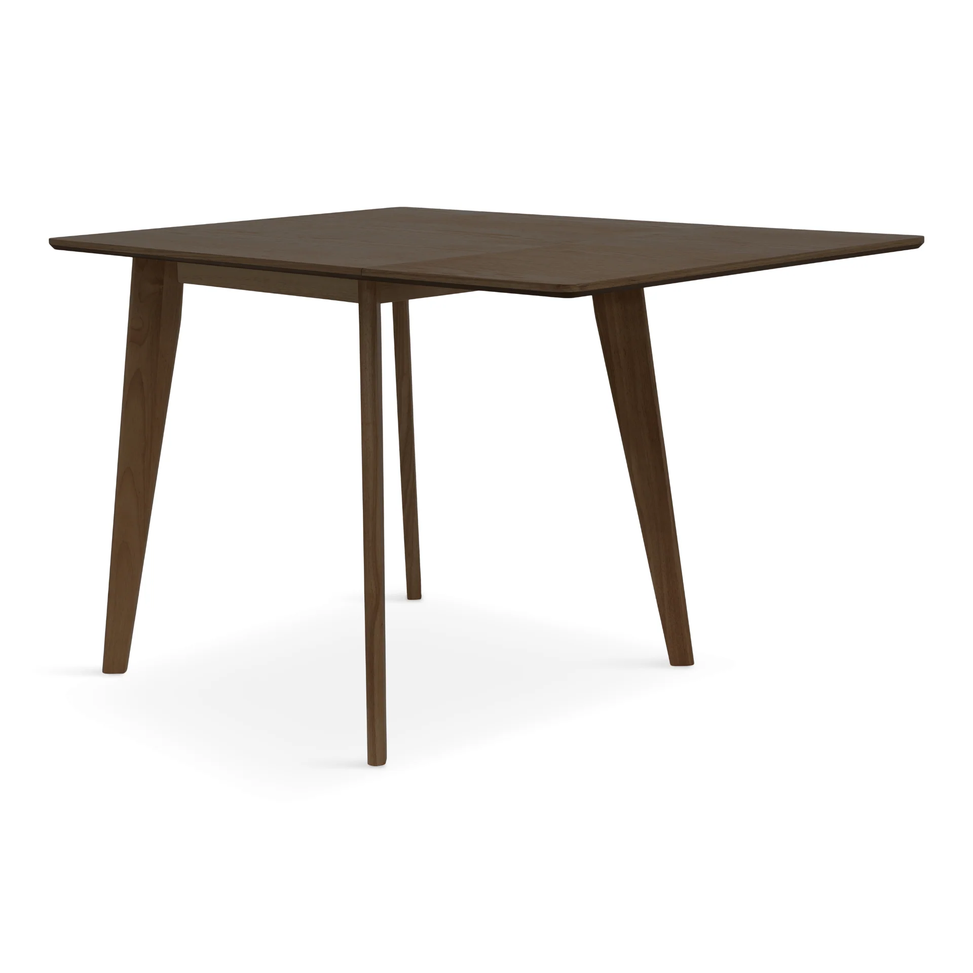 Ezra - Table de salle à manger pliante en chêne fumé avec rallonges en placage chêne laqué - 80/120 x 80 cm - Image 7
