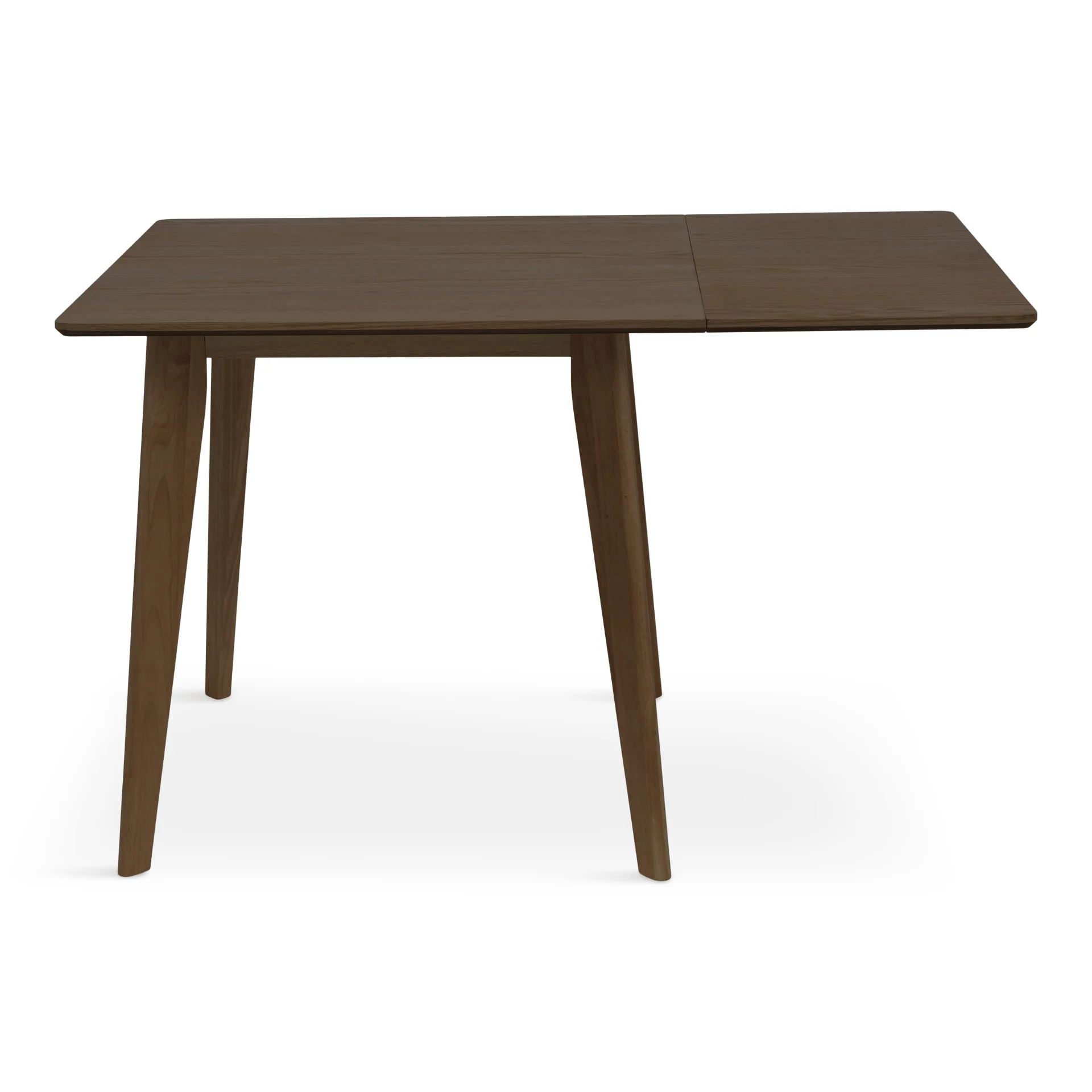 Ezra - Table de salle à manger pliante en chêne fumé avec rallonges en placage chêne laqué - 80/120 x 80 cm - Image 8