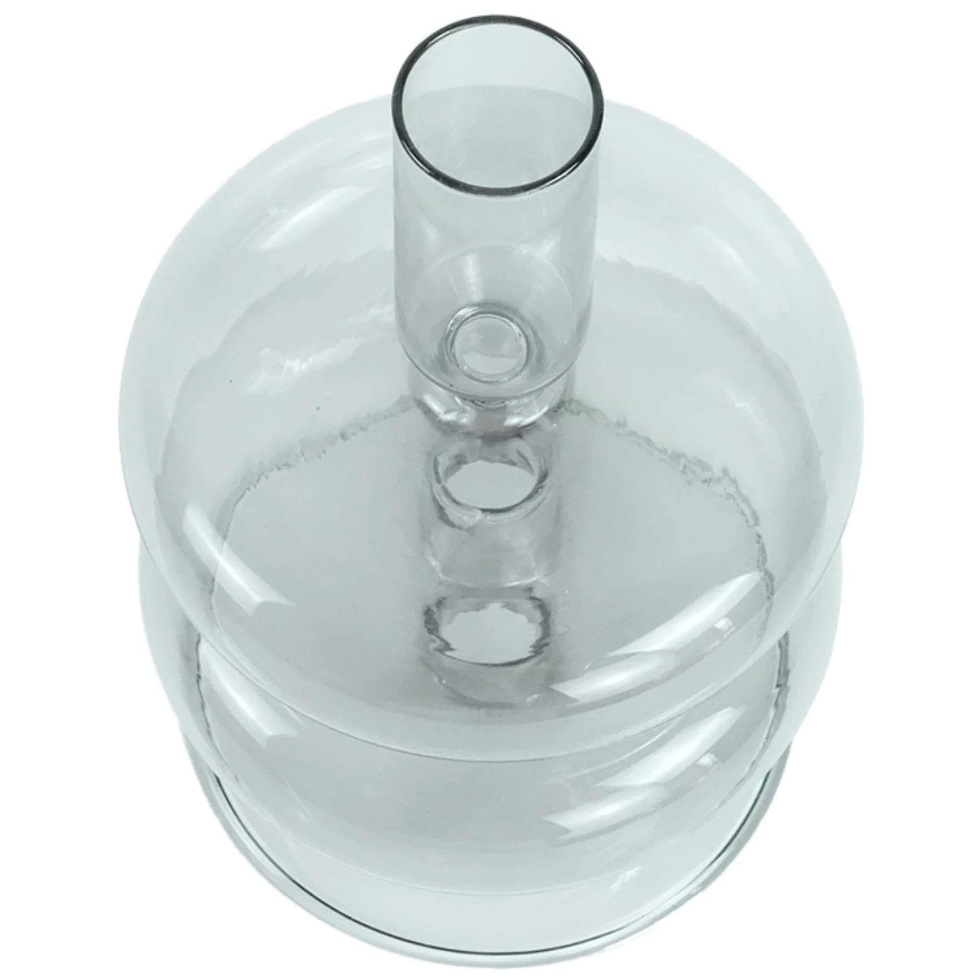 Fairy porte-bougie en verre gris 15 cm - Image 2