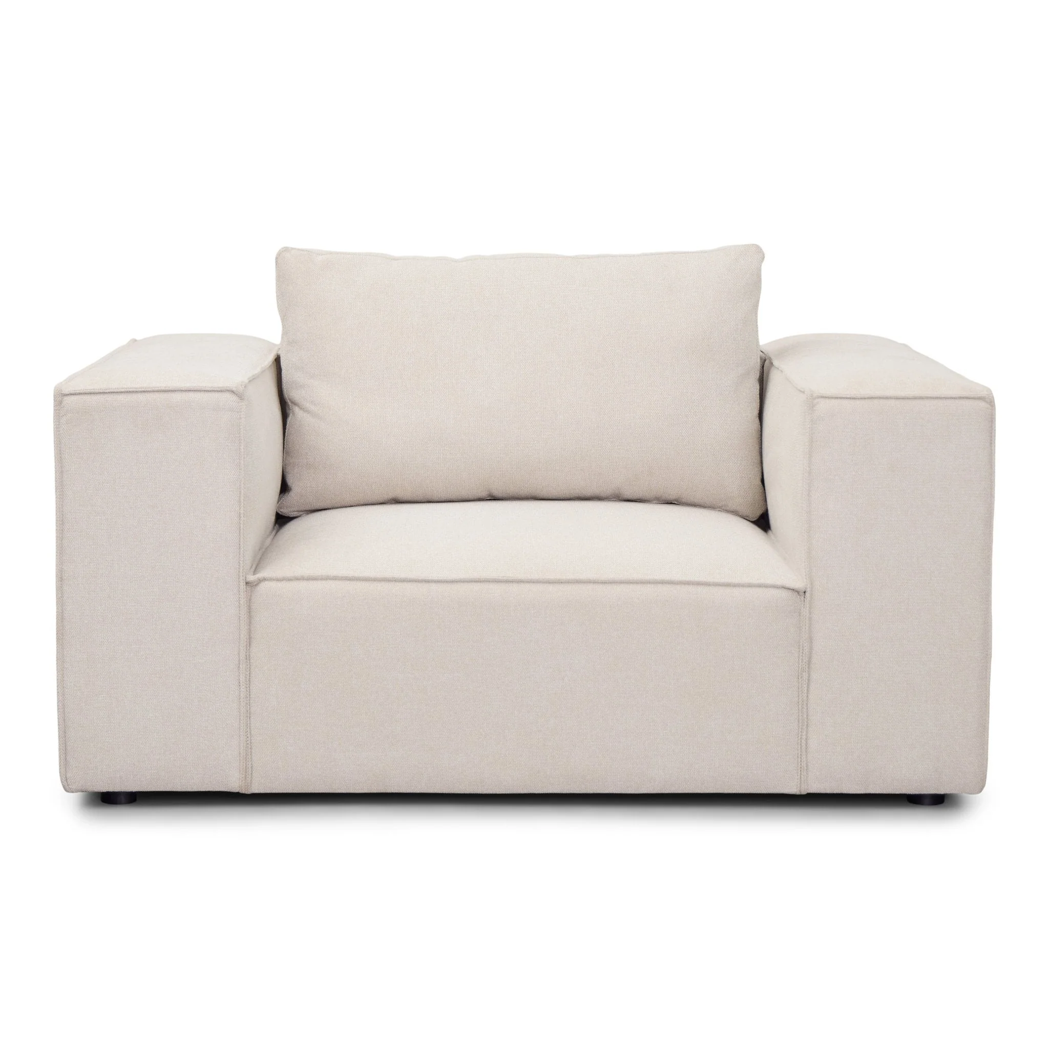 Hailey Fauteuil en beige L : 136 × P : 100 × H : 64 cm - Image 7