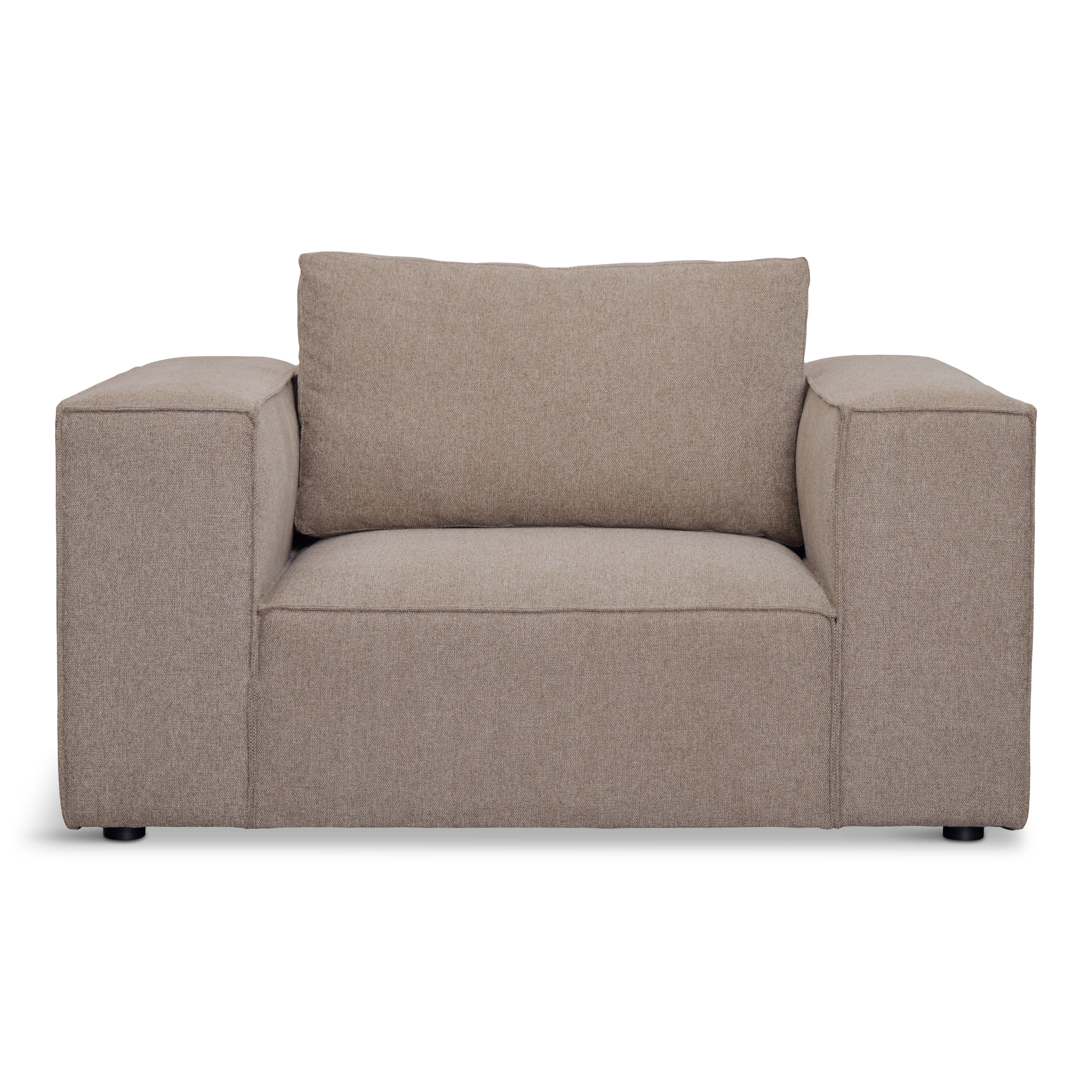 Hailey Fauteuil en sable L : 136 × P : 100 × H : 64 cm - Image 4