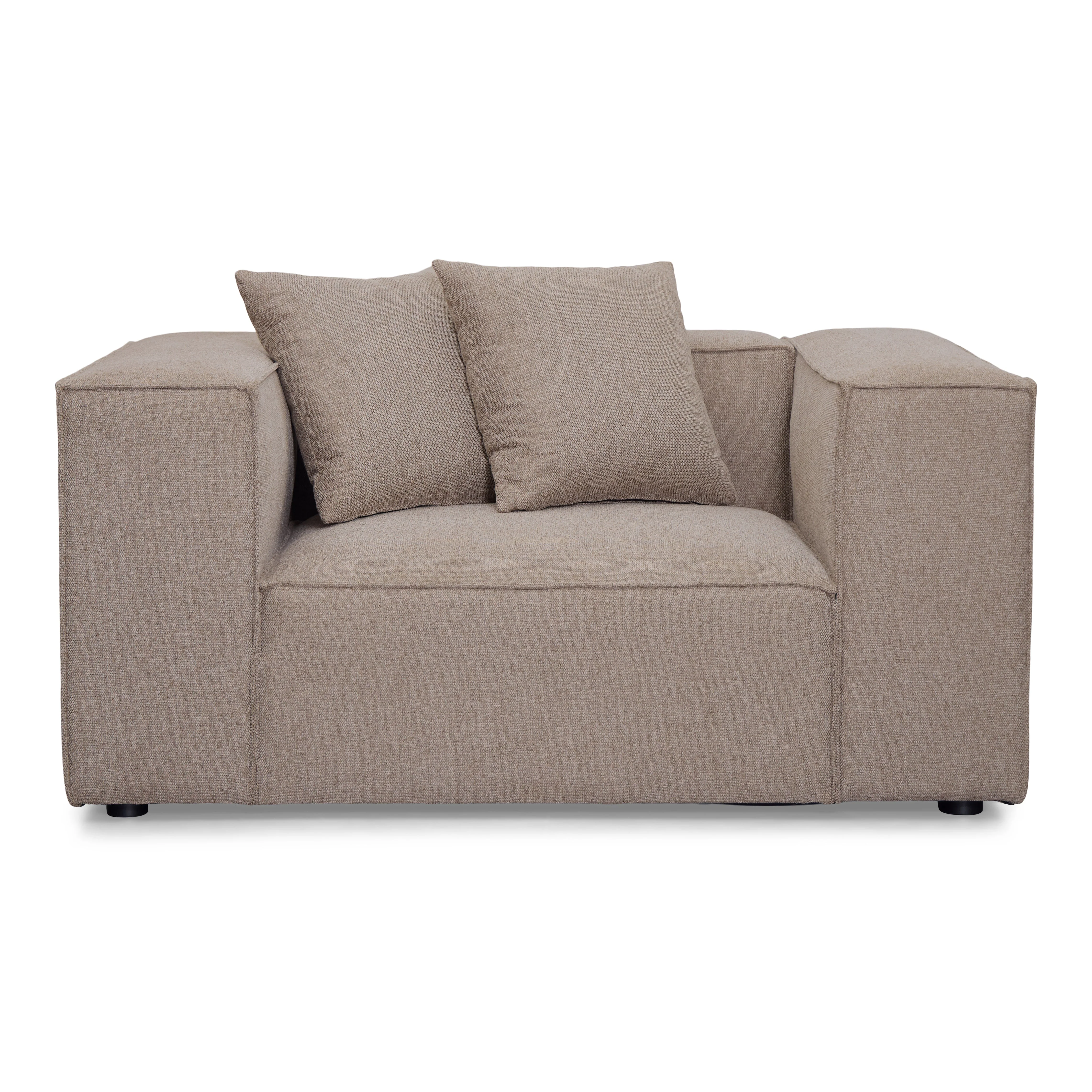 Hailey Fauteuil en sable L : 136 × P : 100 × H : 64 cm - Image 7