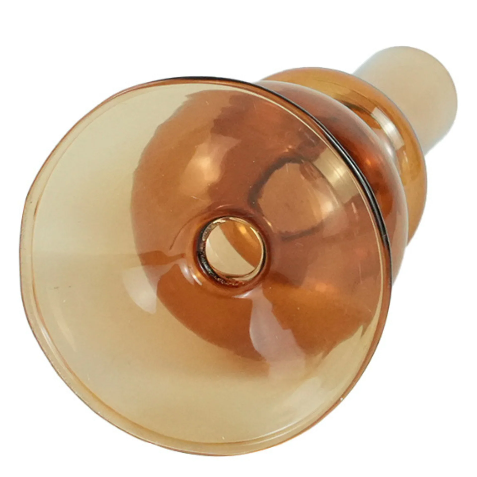 Fendi porte-bougie en verre ambre 15 cm - Image 4