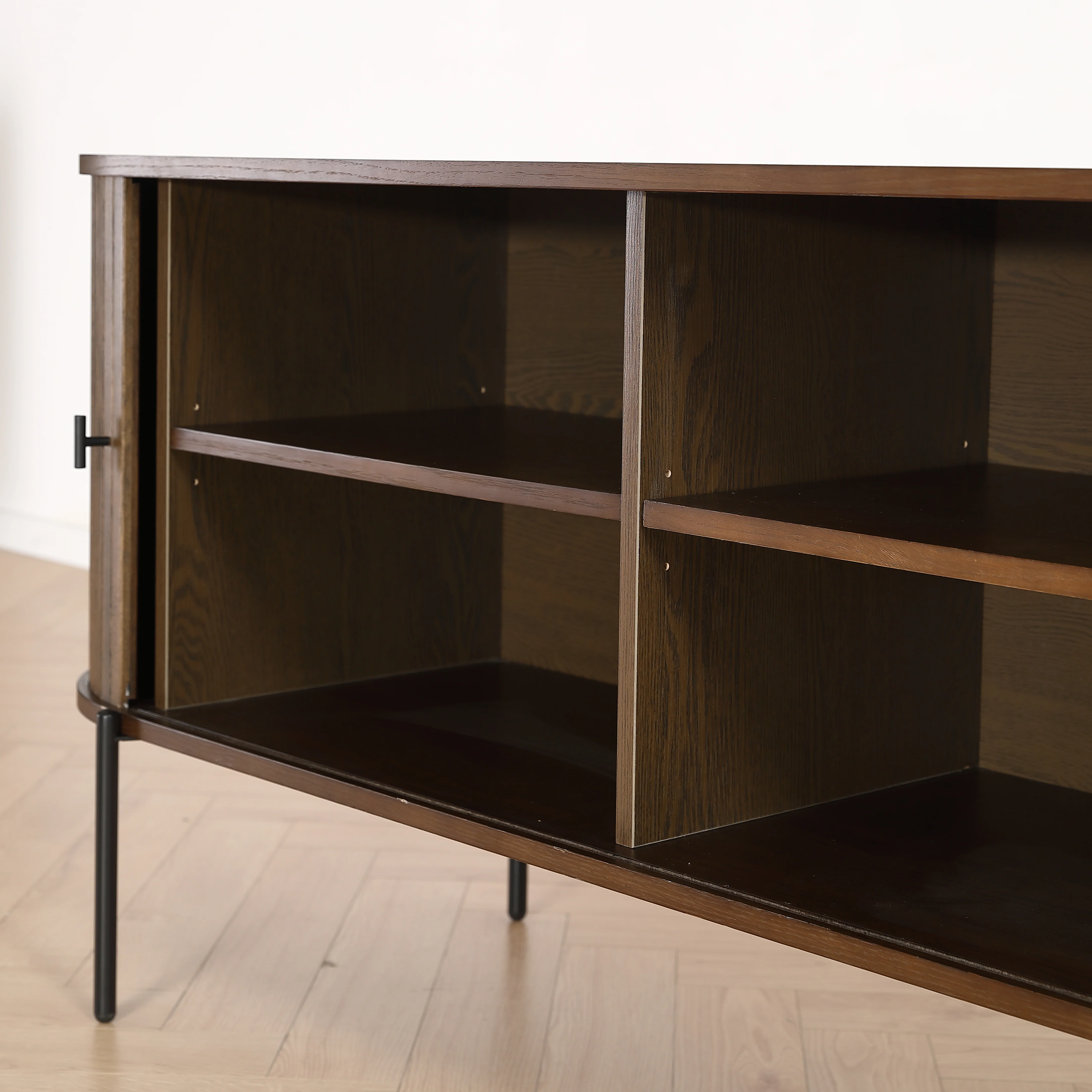 Florence - Armoire à chaussures en chêne fumé 160 x 45 x 75 cm - Image 4