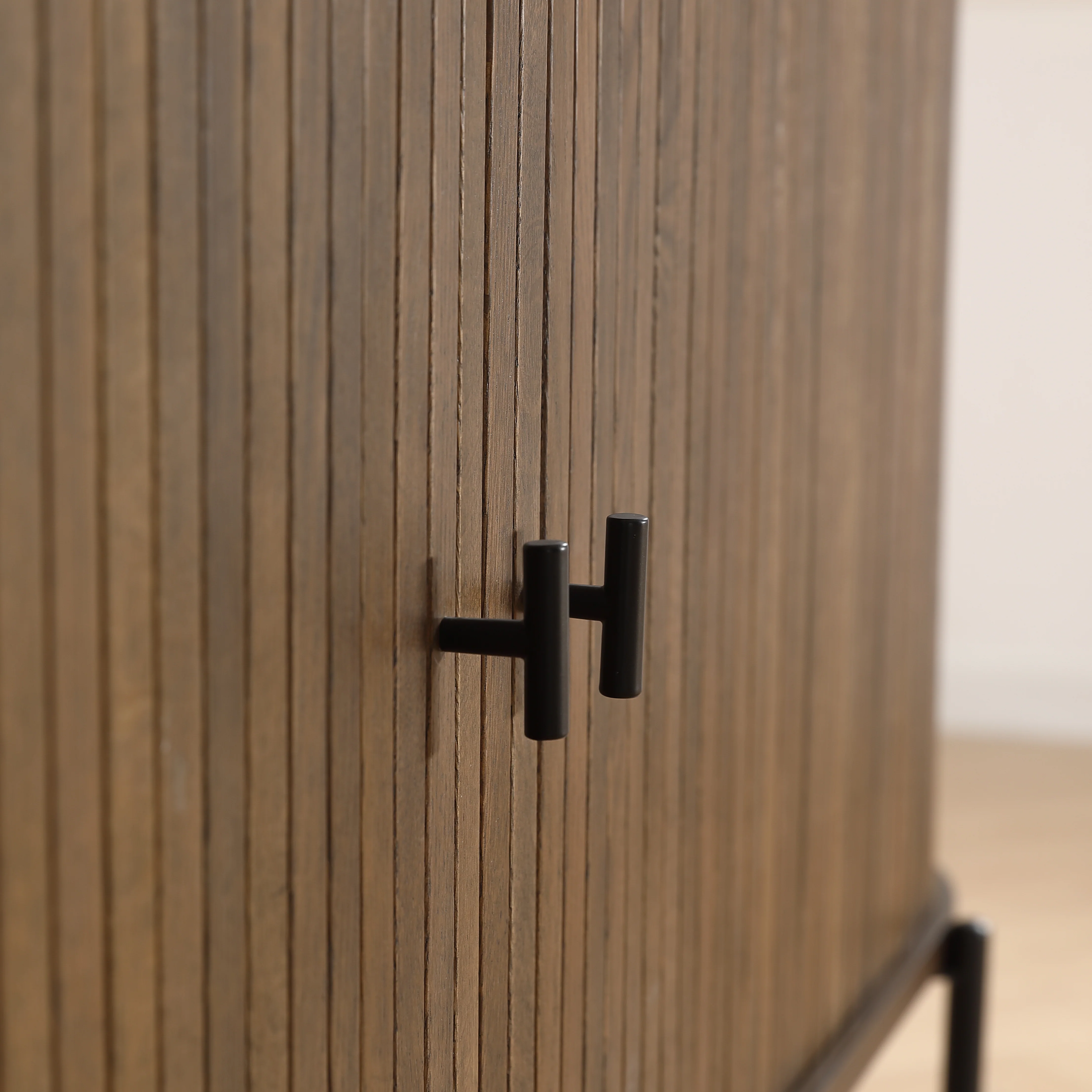 Florence - Armoire à chaussures en chêne fumé 160 x 45 x 75 cm - Image 5