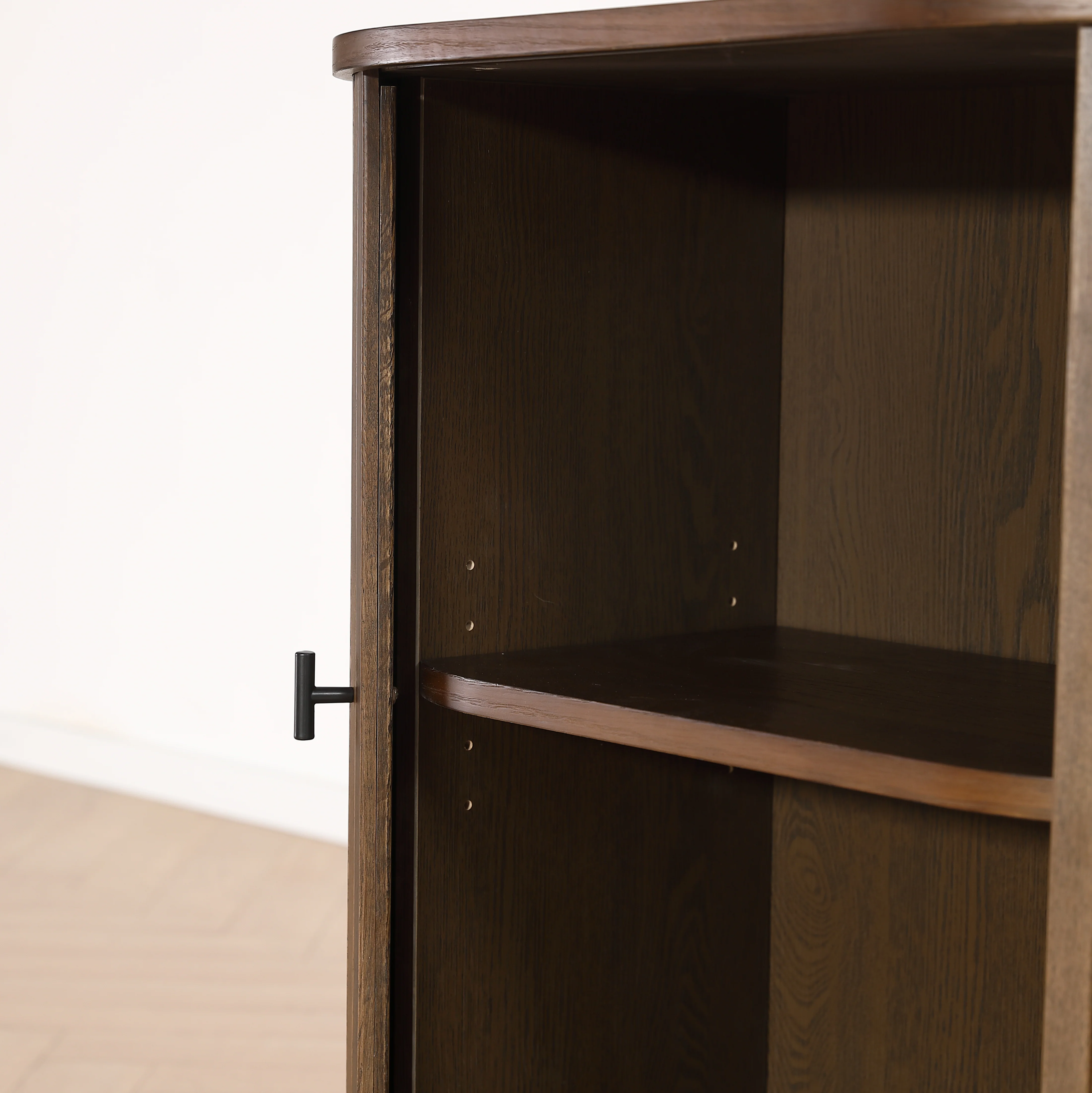 Florence - Armoire à lattes en chêne fumé 70 x 40 x 85 cm - Image 6