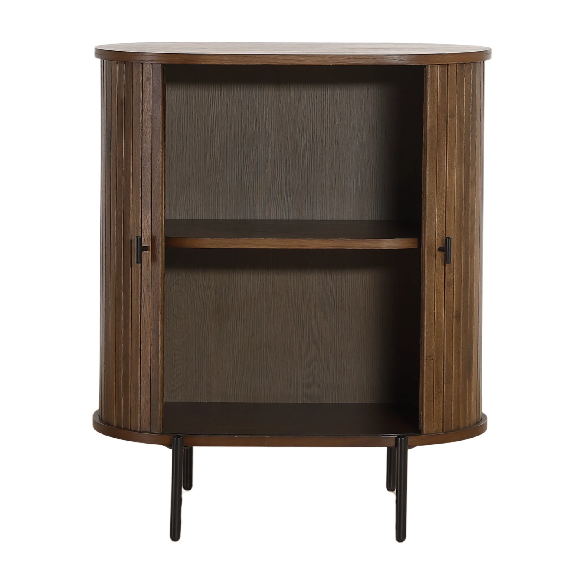 Florence - Armoire à lattes en chêne fumé 70 x 40 x 85 cm - Image 9