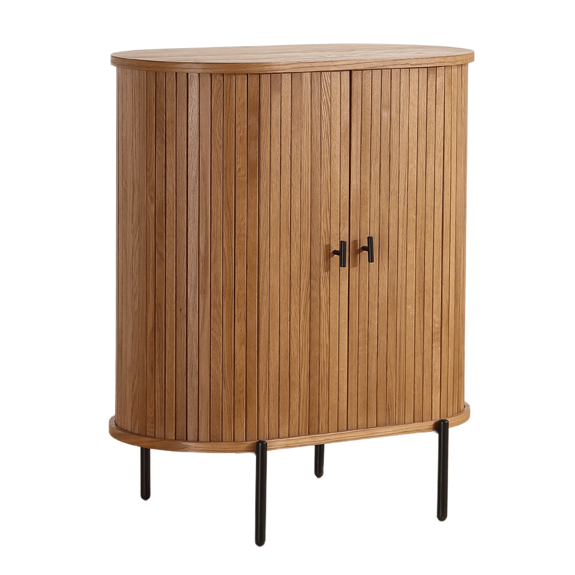 Florence - Armoire à persiennes en chêne 70 x 40 x 85 cm - Image 8