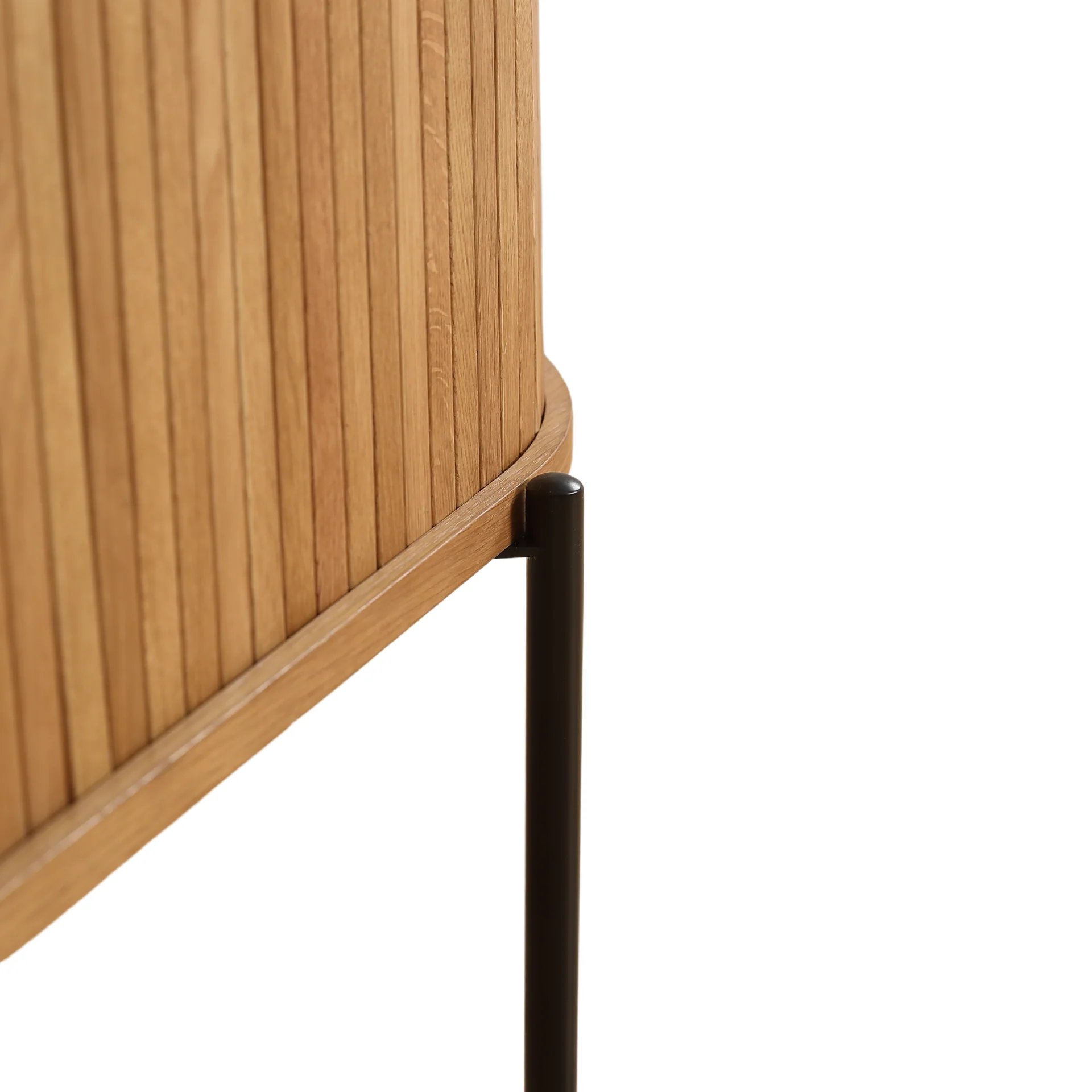 Florence - Armoire de rangement à lattes en chêne 160 x 45 x 75 cm - Image 8
