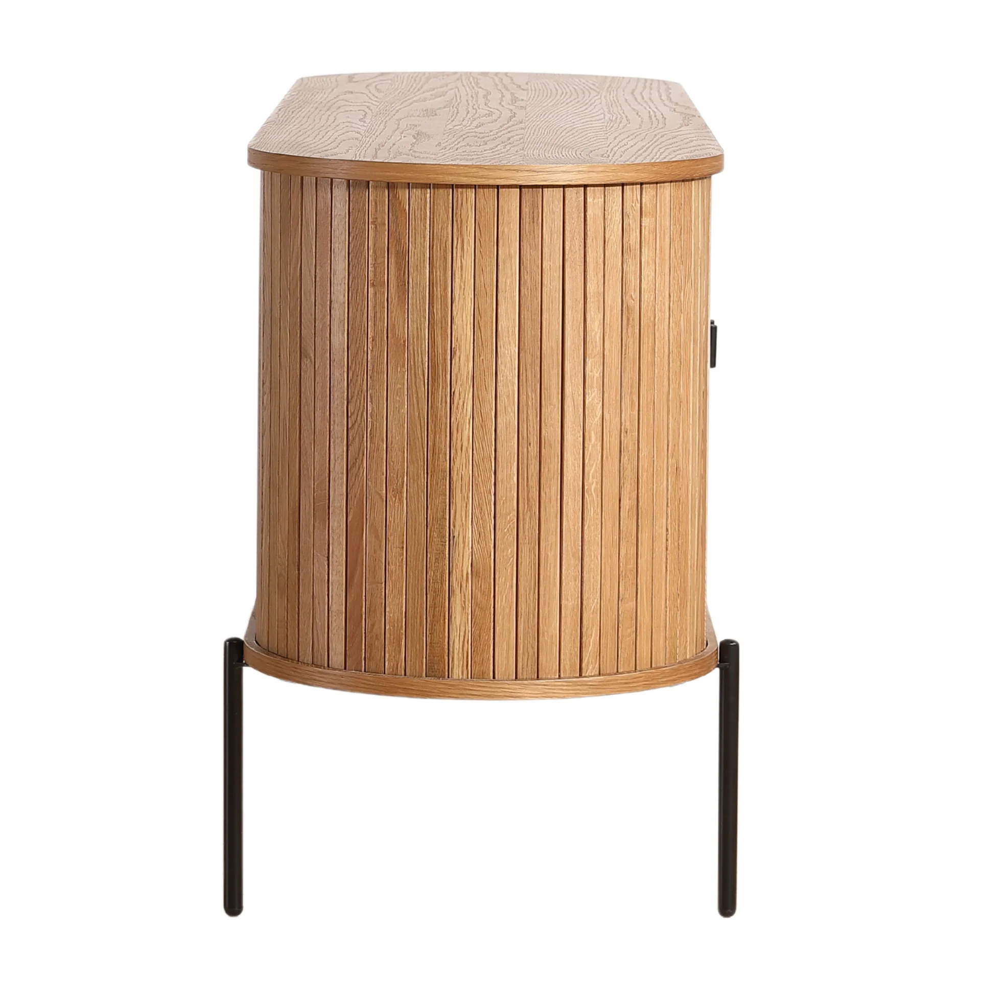 Florence - Armoire de rangement à lattes en chêne 160 x 45 x 75 cm - Image 9